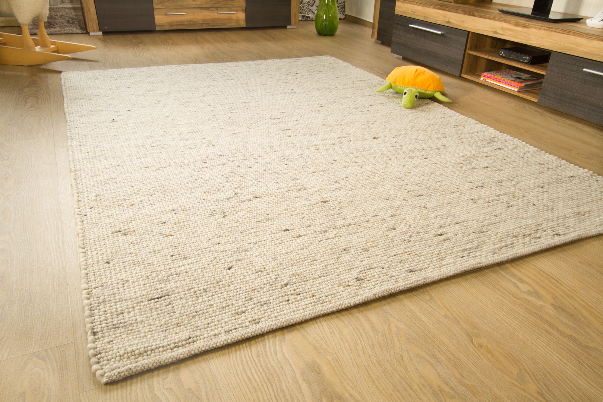 Handweb Teppich Murnau Natur Rechteckig 70x140 cm