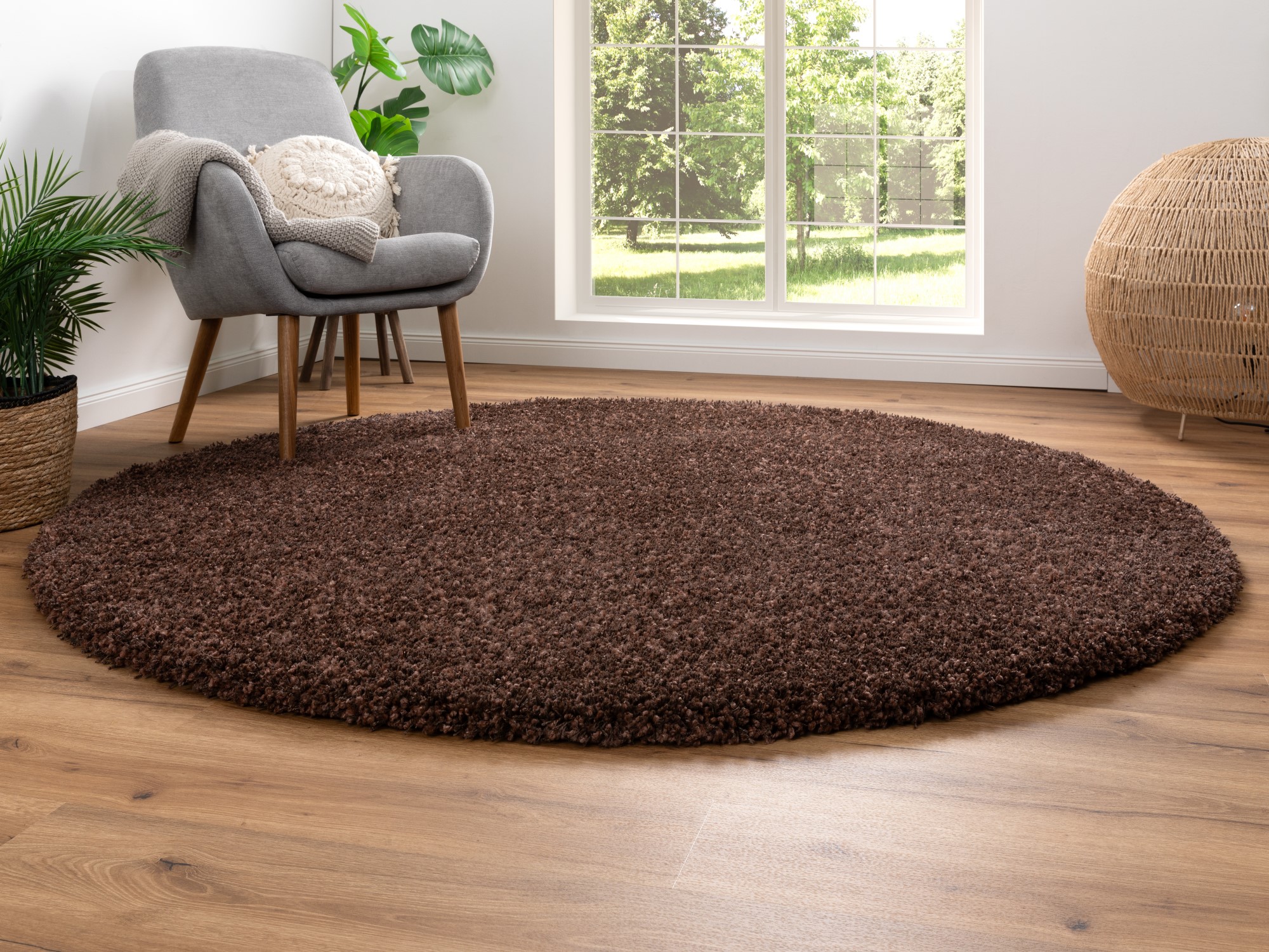 Hochflor Teppich Twilight Rund