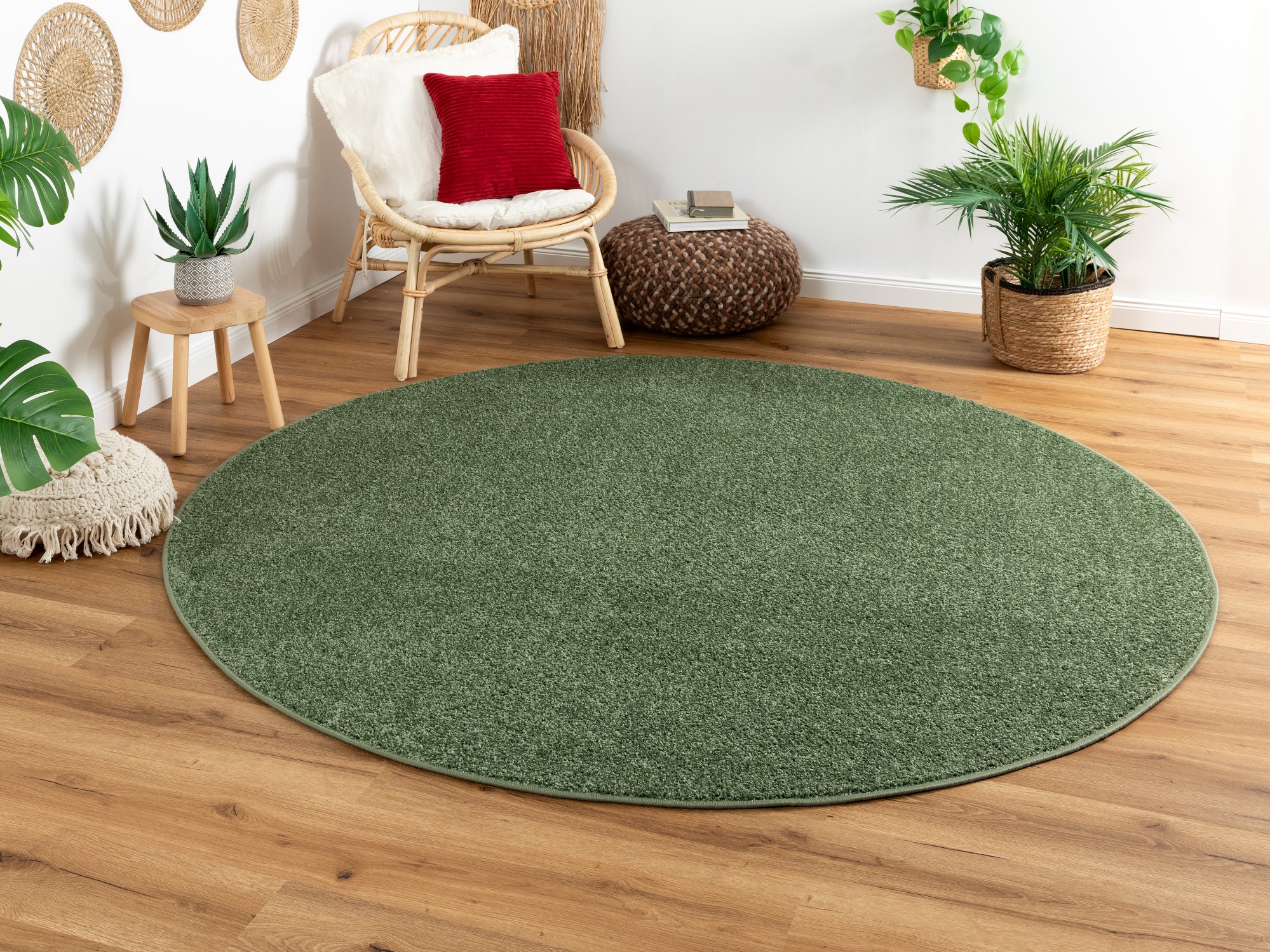 Kurzflor Teppich Cambridge -Rund