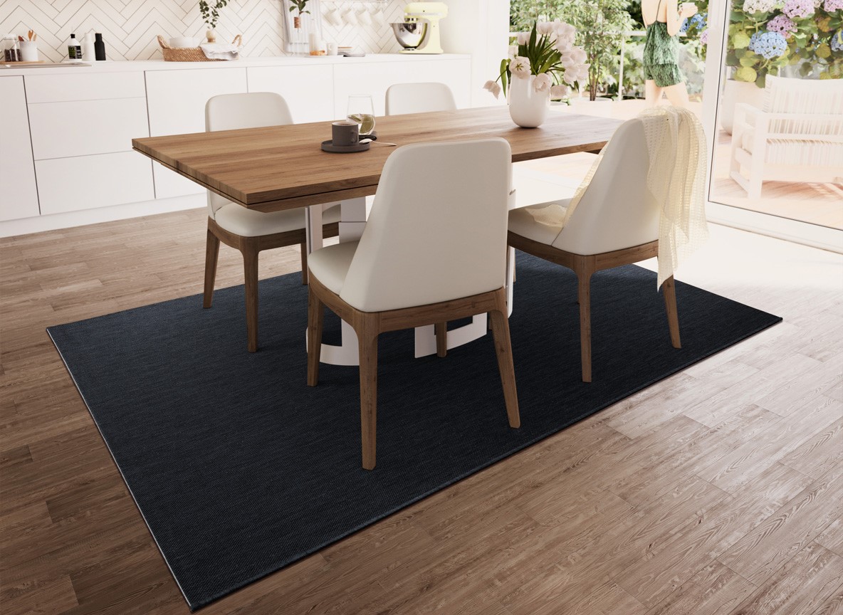 In- und Outdoorteppich Gotland Schwarz 80x150 cm