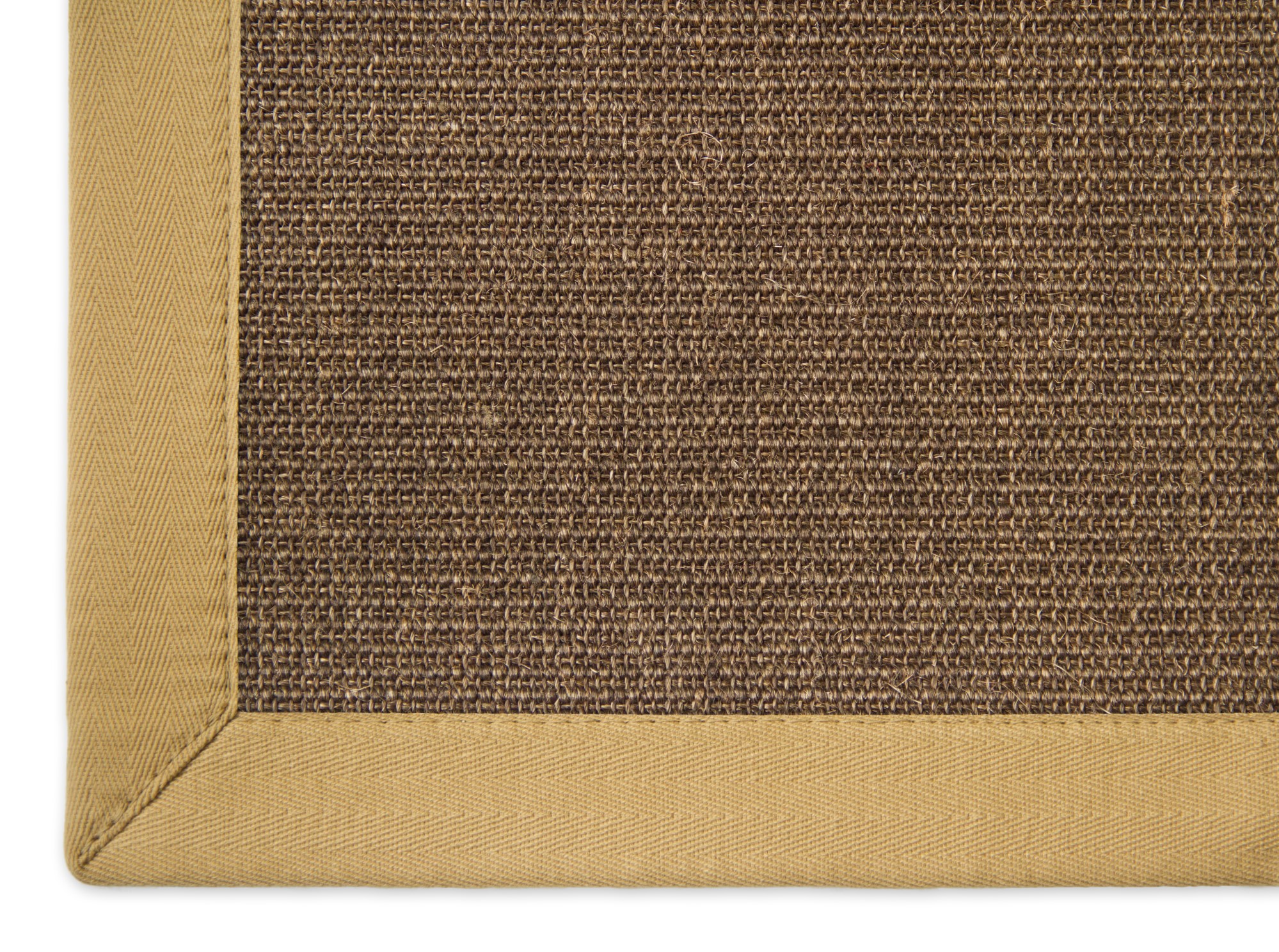 Sisalteppich Manaus beige - 002 dunkelbraun - 064 Rechteckig 65x140 cm