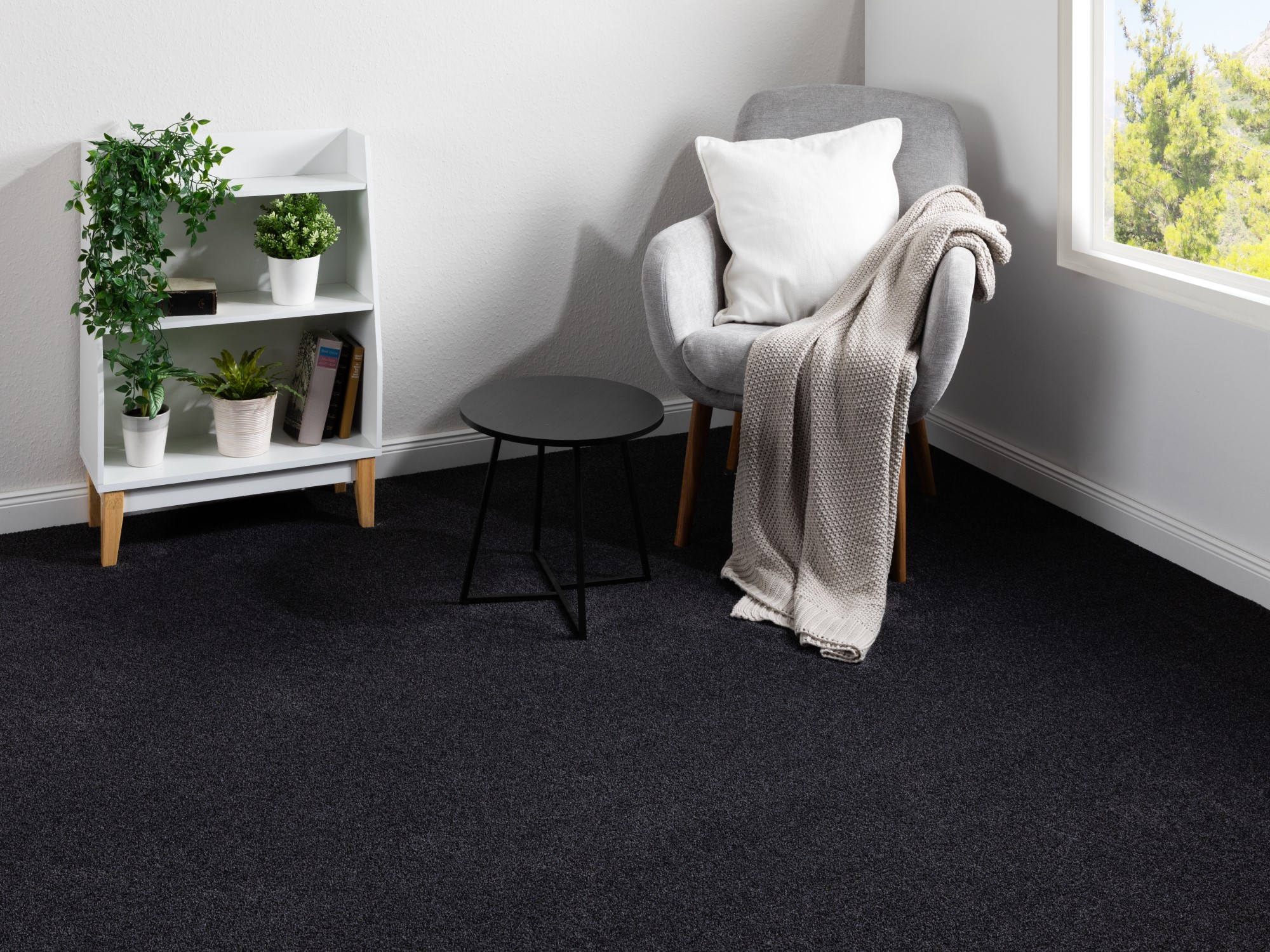 Teppichboden Elba 100 cm Anthrazit 100 cm