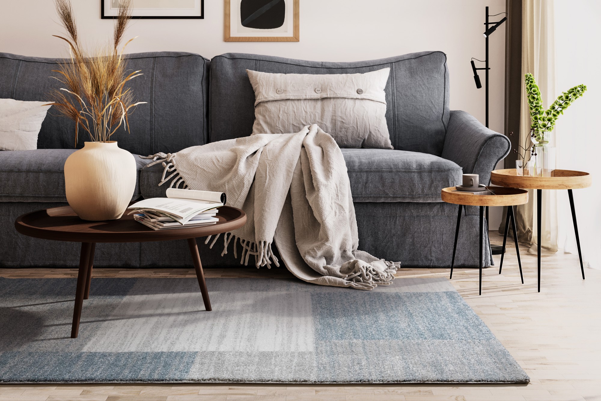 Kurzflor Teppich Nancy - Felder