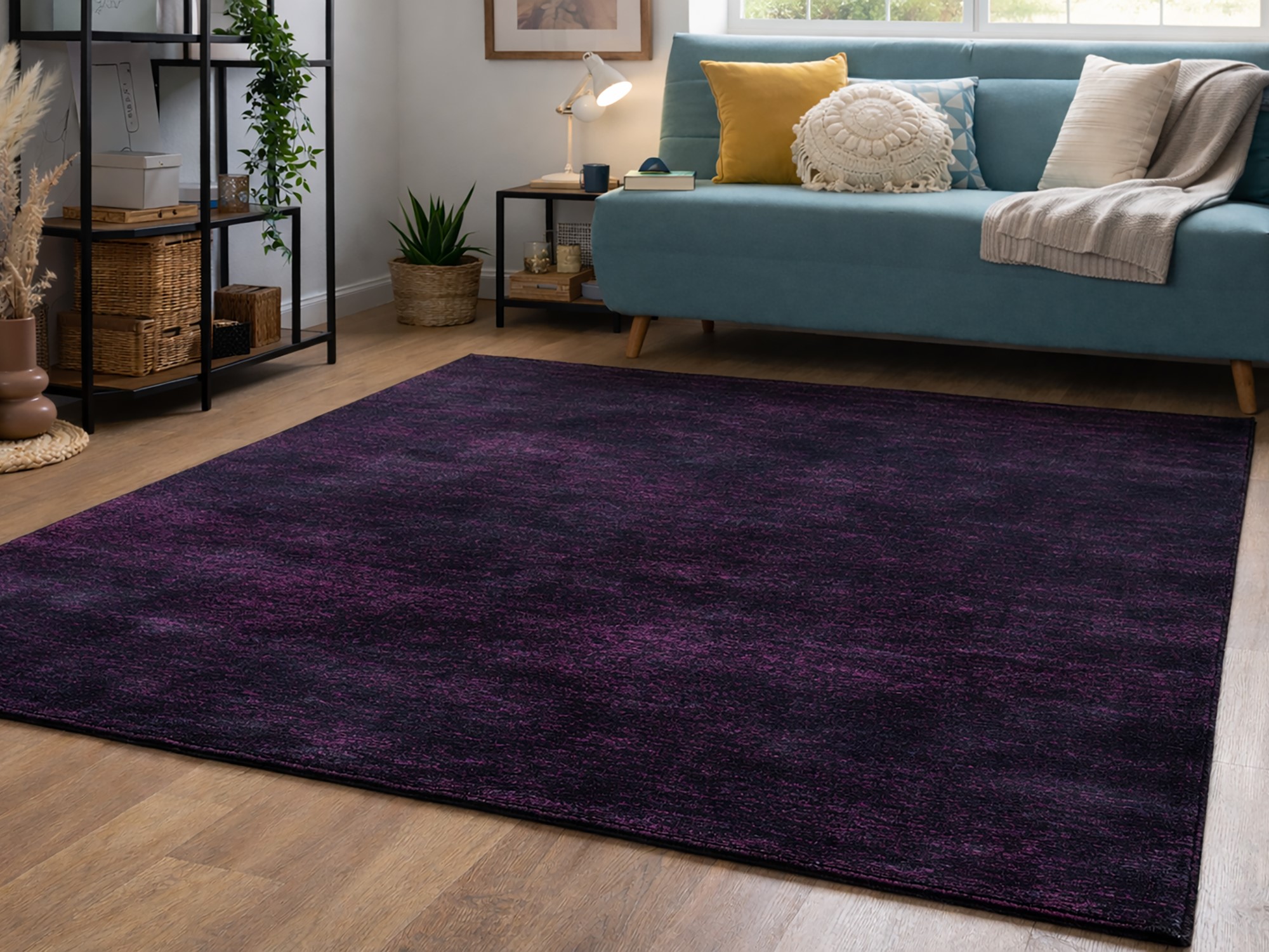 Nepal Teppich Rib Eye Neutral Silk 60