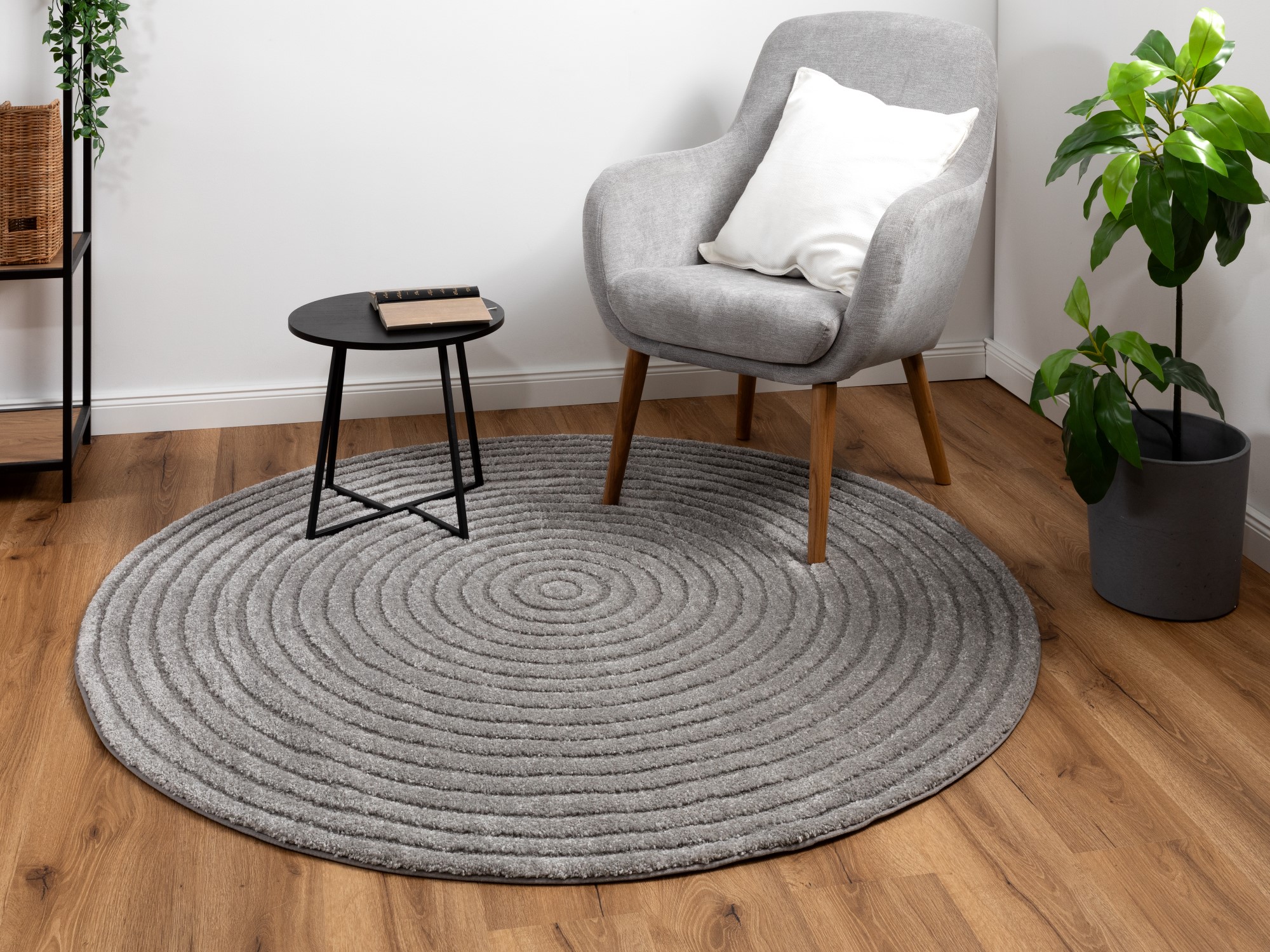 Kurzflor Teppich Meran - Rund Ø 160 cm