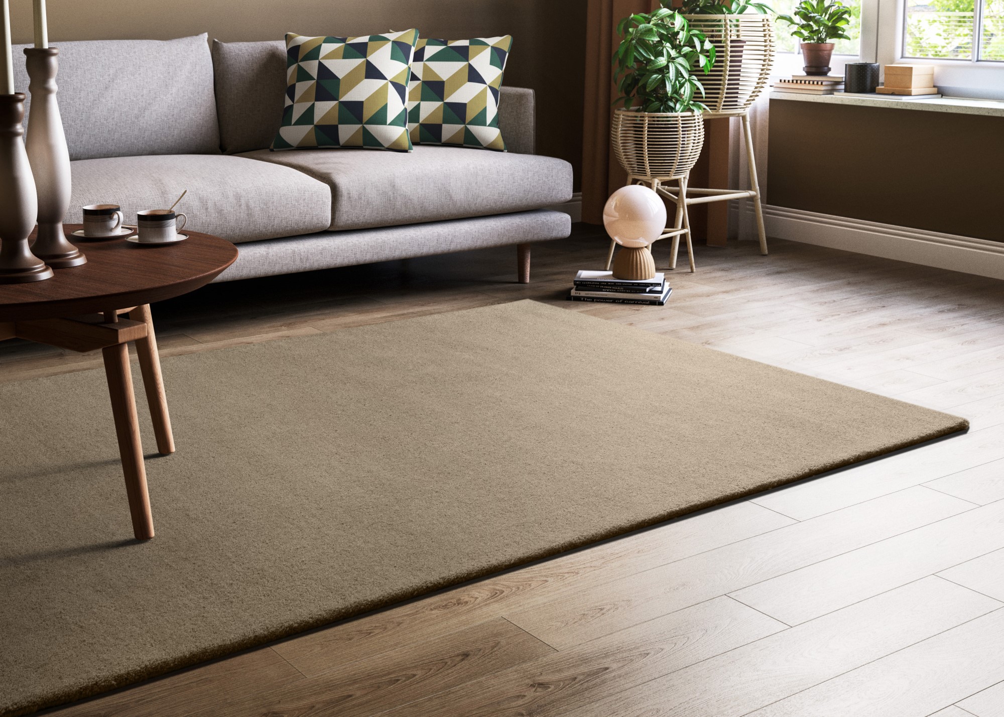 Gabbeh Teppich Jaipur Taupe 70x140 cm