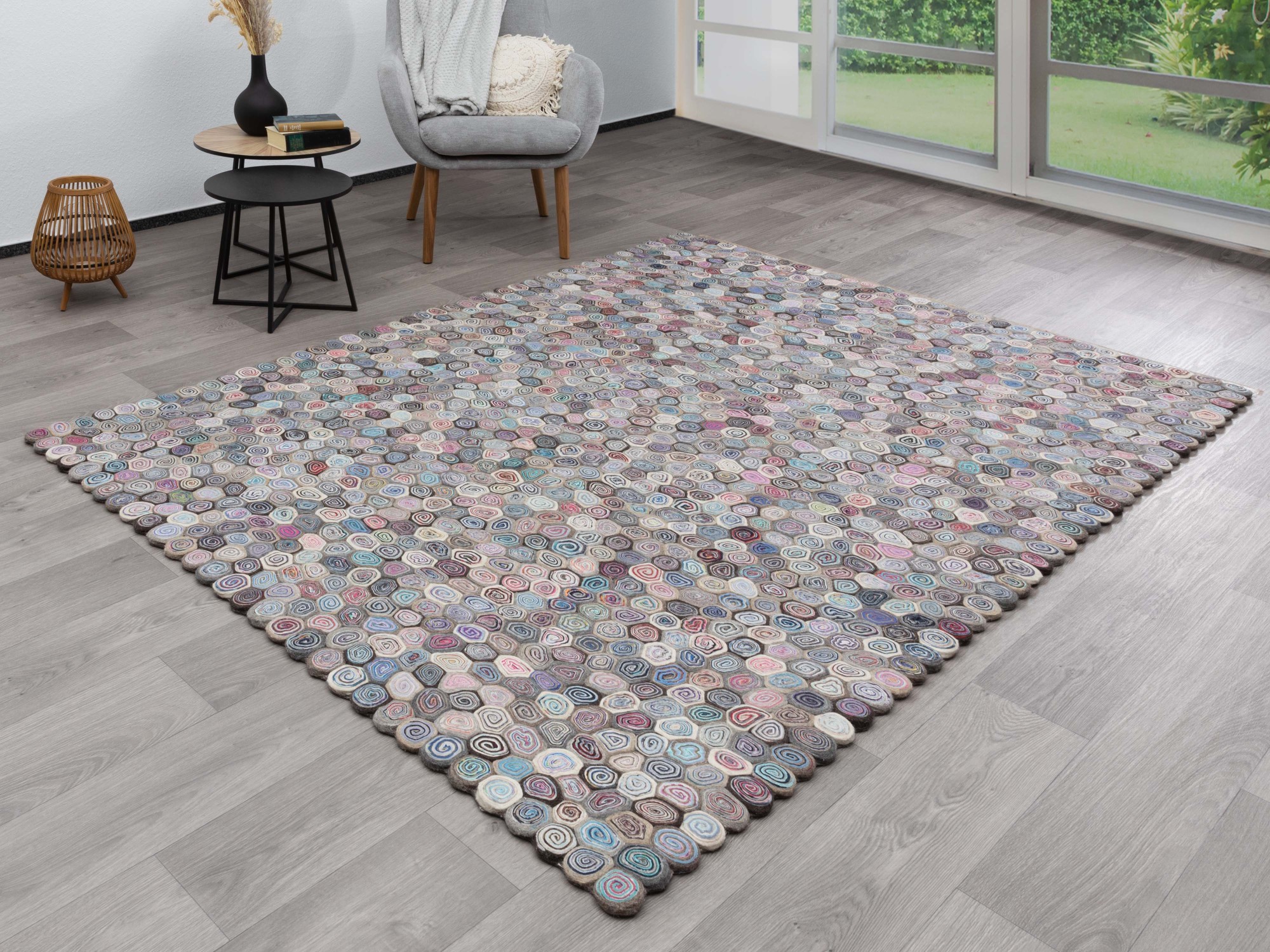 Kurzflor Teppich Multan