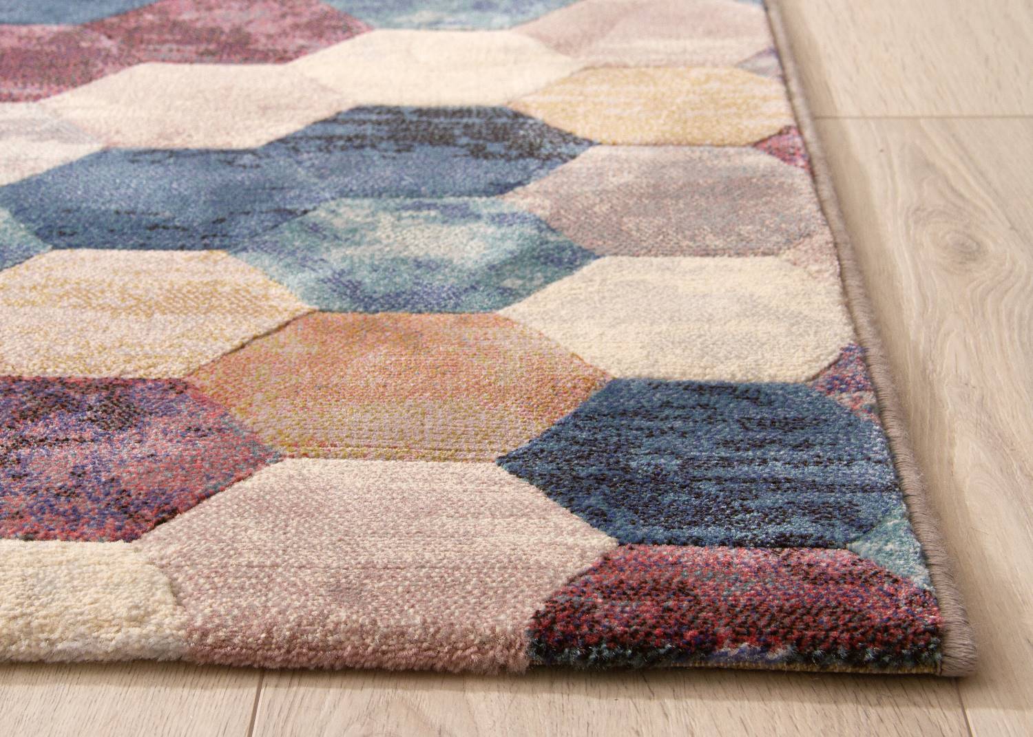 Kurzflor Teppich Harmonious Colours - Hexagon