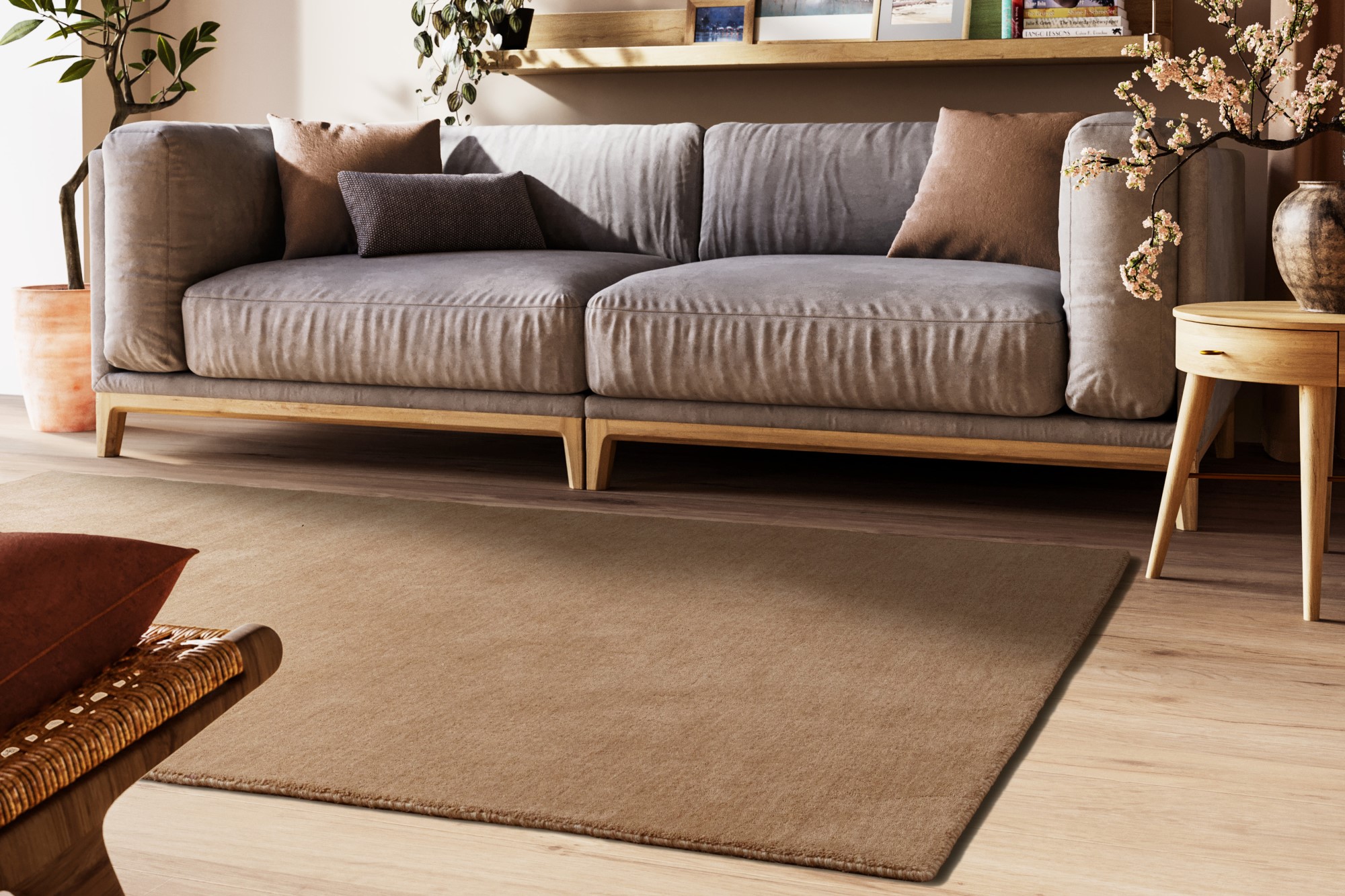 Gabbeh Teppich Nomade Sand 65x135 cm