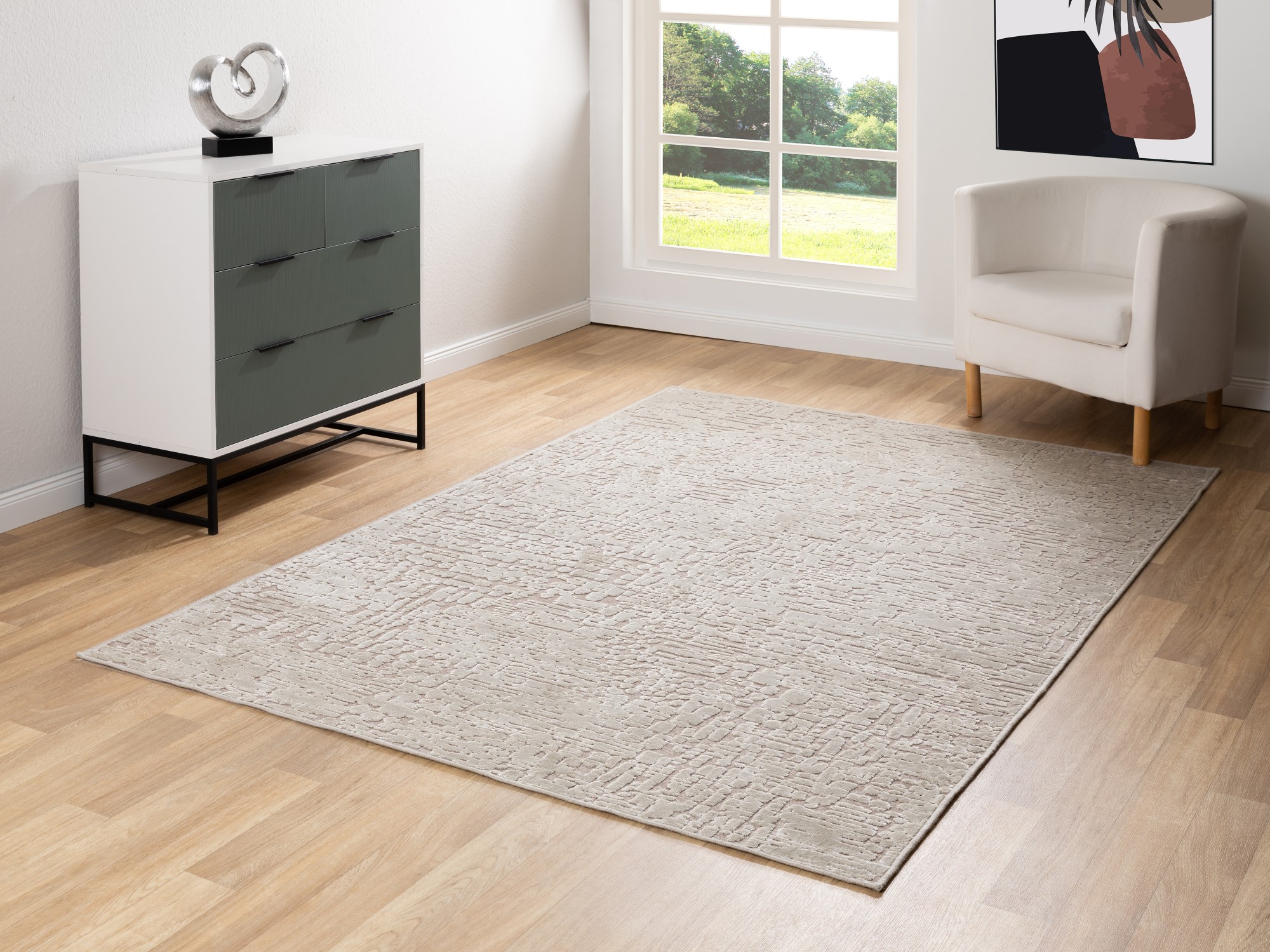 Kurzflor Teppich Imperia - Rectangles 160x230