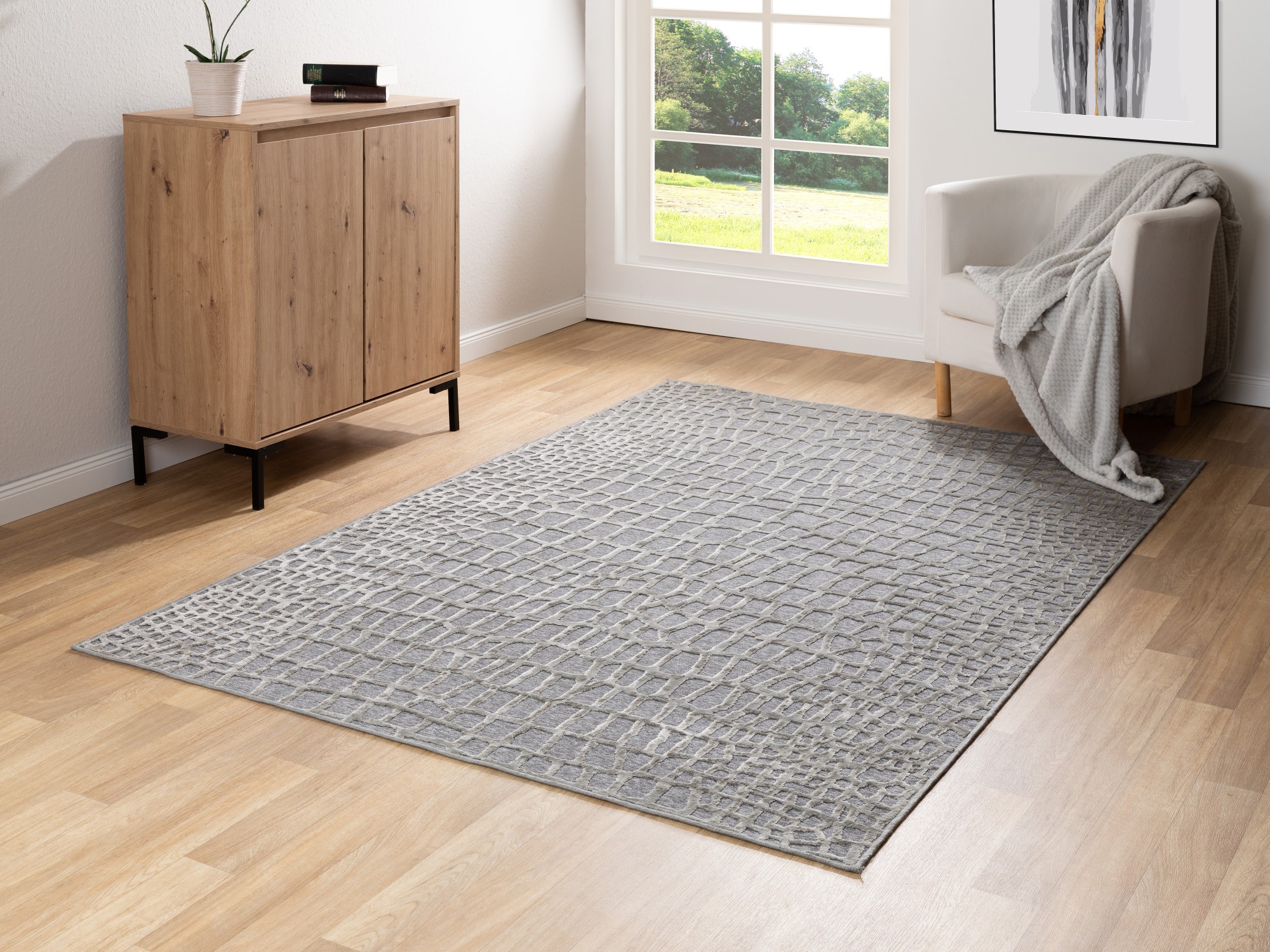 Kurzflor Teppich Imperia - Krokodil 160x230