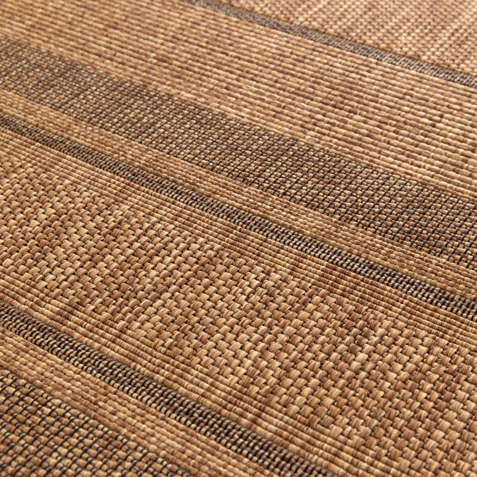 In- und Outdoorteppich Oslo - Streifen Dunkel