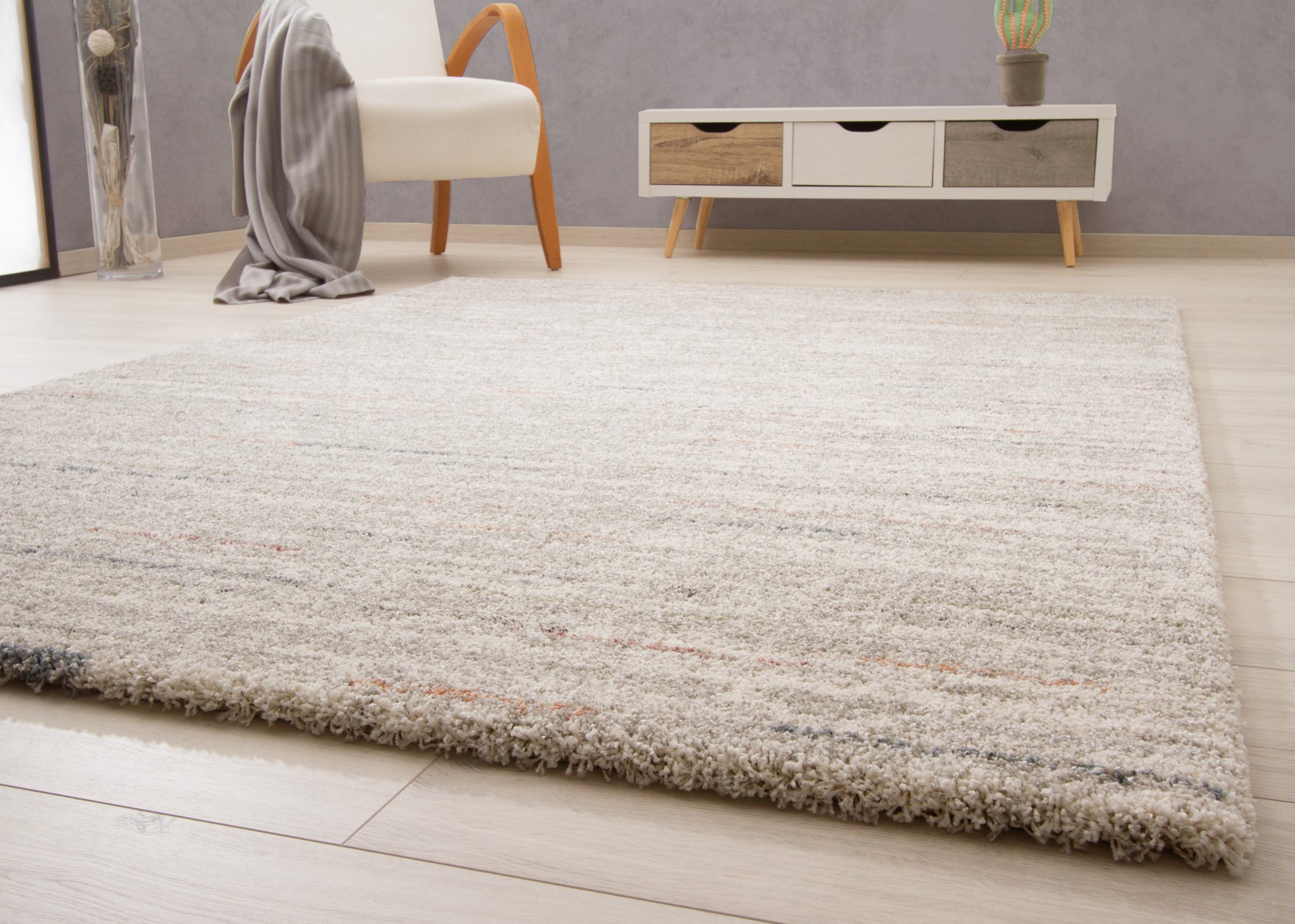 Kurzflor Teppich Contemporary Comfort - Streifen