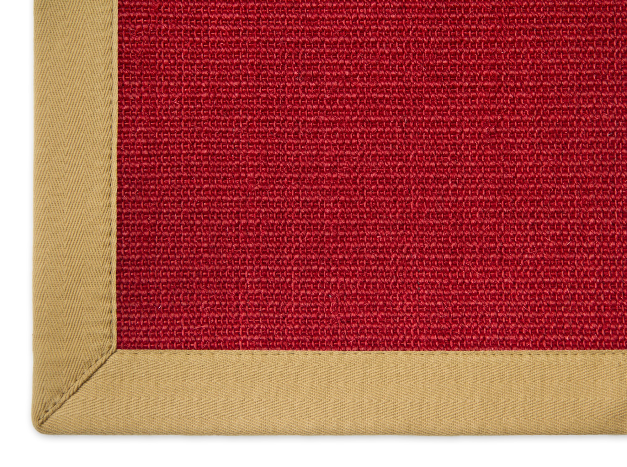 Sisalteppich Manaus beige - 002 rubin - 011 Rechteckig 65x140 cm