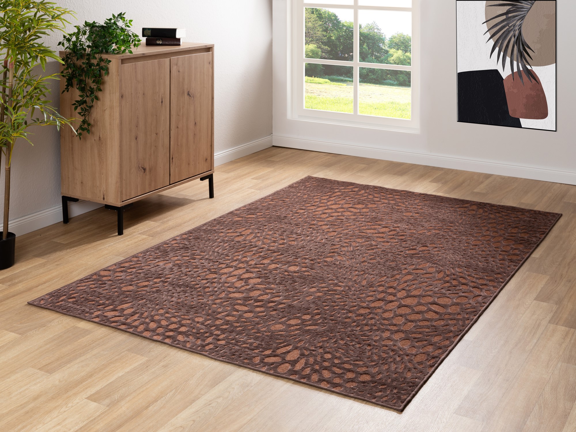 Kurzflor Teppich Imperia - Elefant 160x230