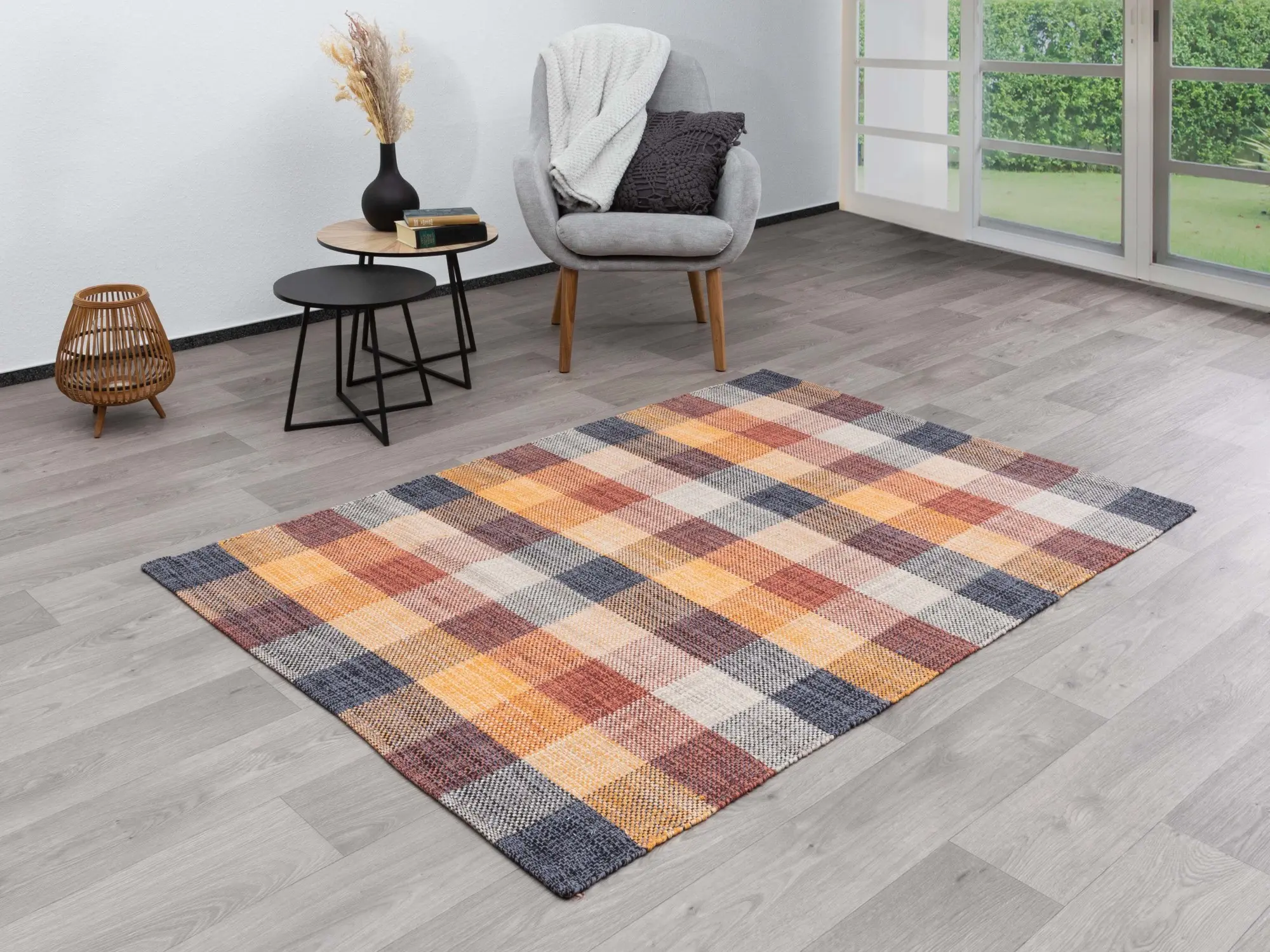 Handweb Teppich Aberdeen Terra 60x90 cm