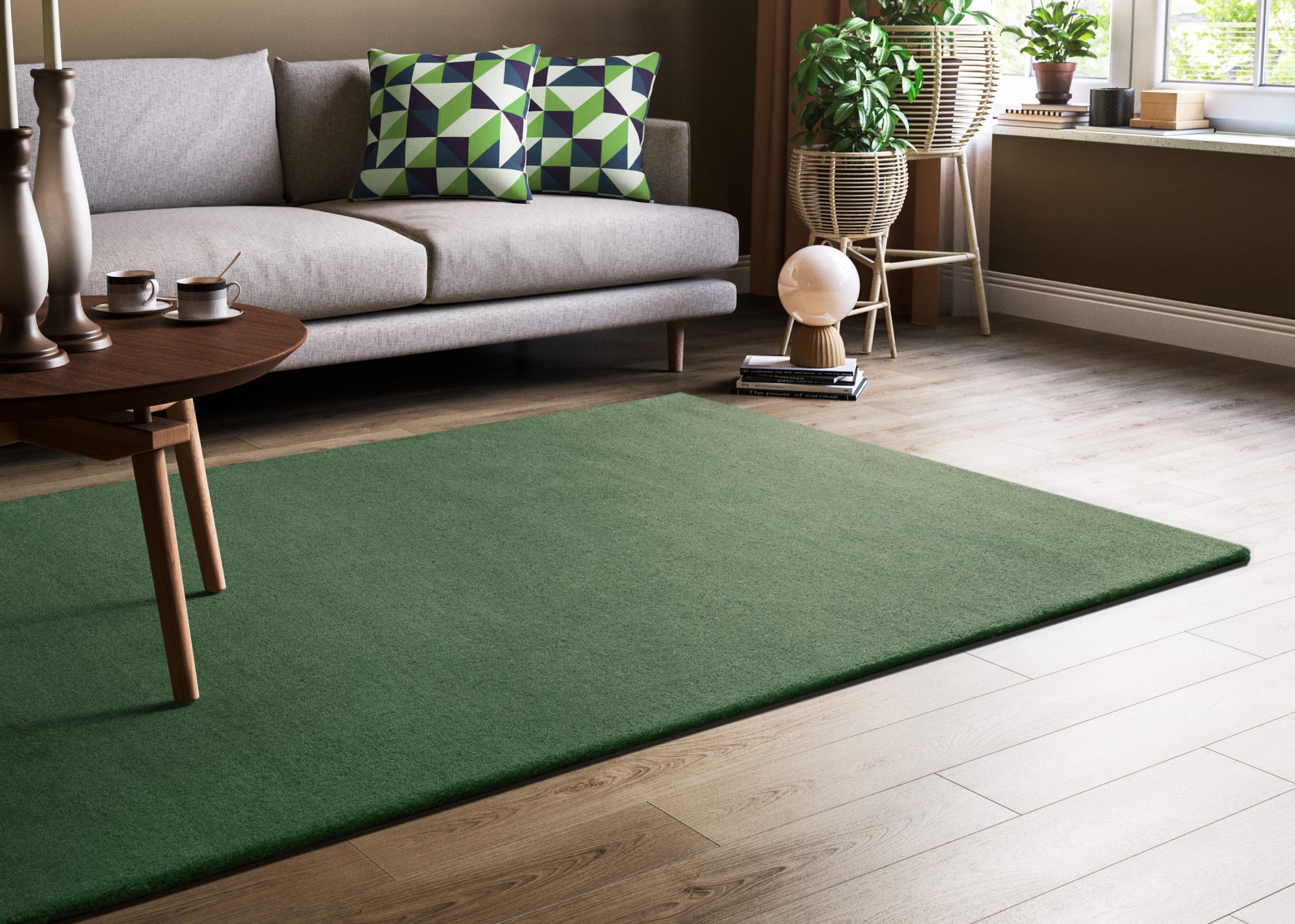 Gabbeh Teppich Jaipur Dunkelgrün 70x140 cm