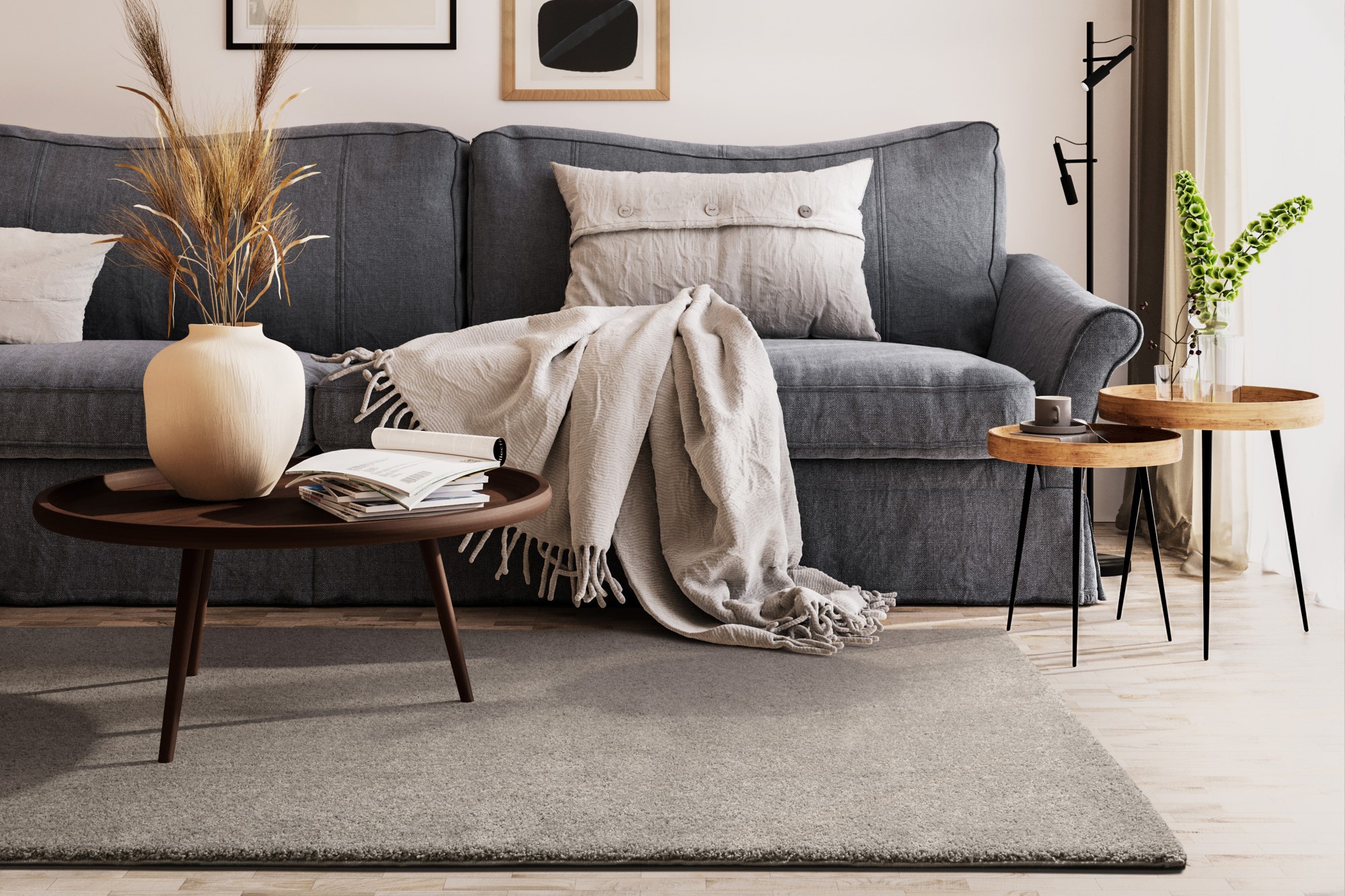 Hochflor Teppich Chamonix Beige 80x150 cm