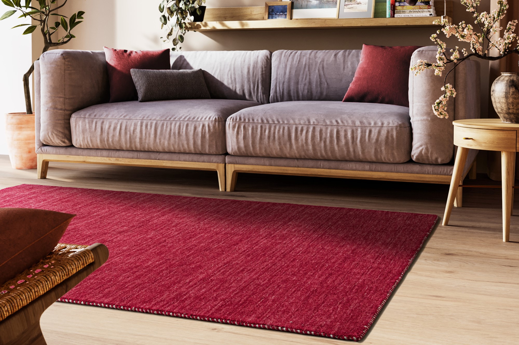 Gabbeh Teppich Nomade Rot 65x135 cm