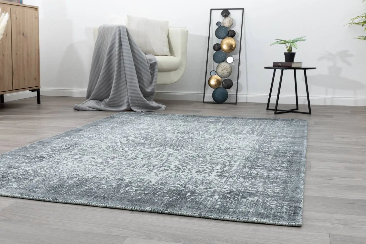 Nepal Teppich Kandahar Blau 90x160 cm Nepal Teppich Kandahar Blau 90x160 cm