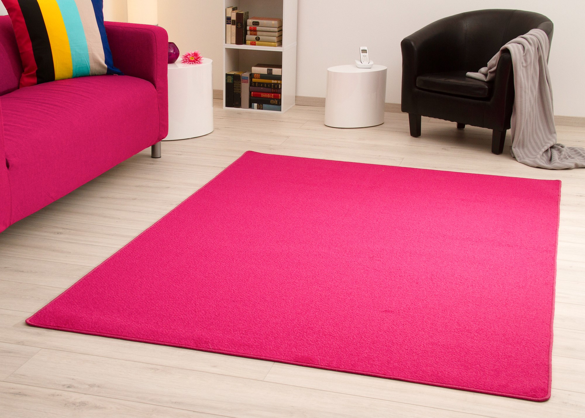 Kurzflor Teppich Cambridge Young Pink 80x150 cm