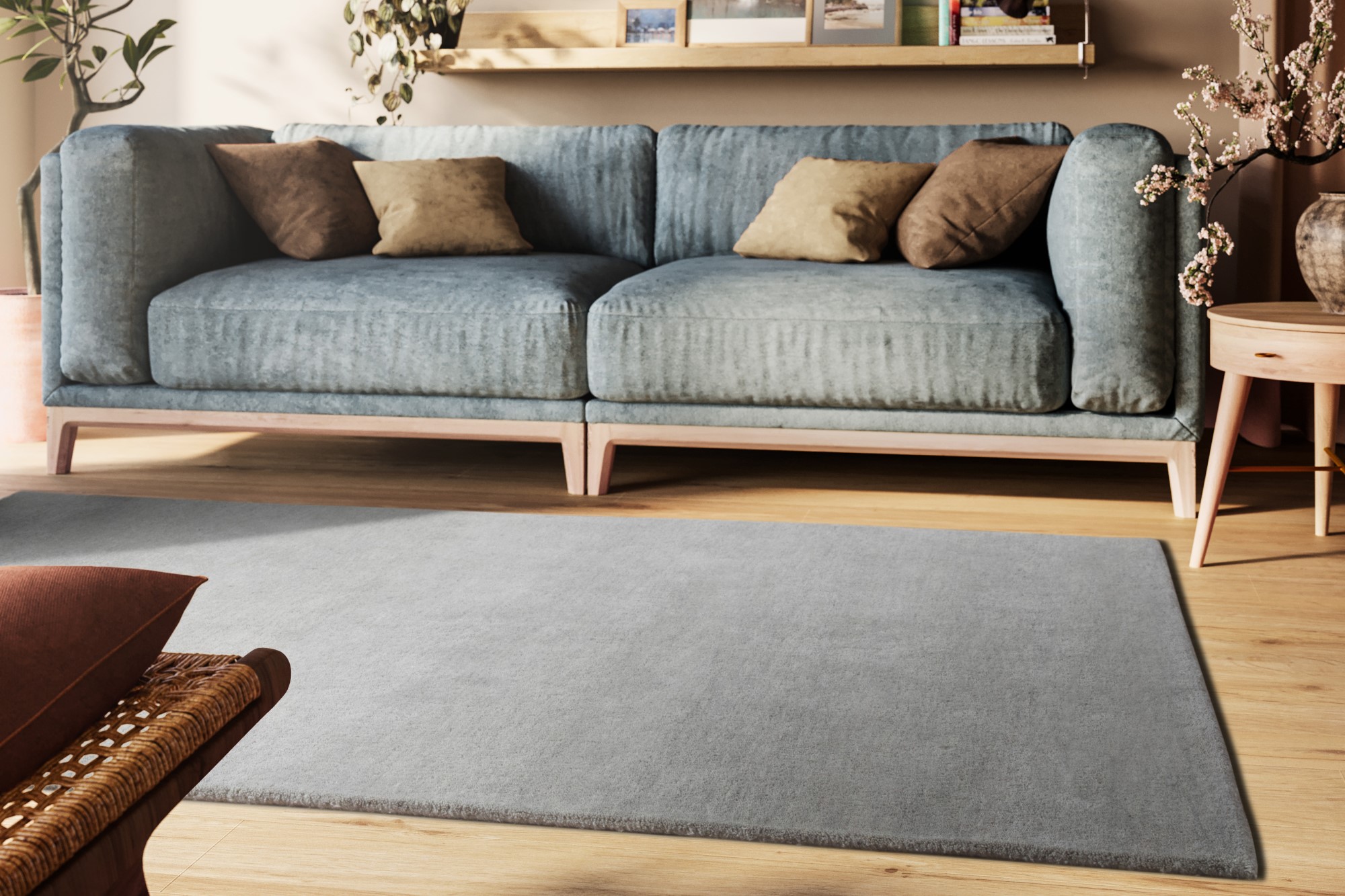 Gabbeh Teppich Sowana Grau 65x135 cm