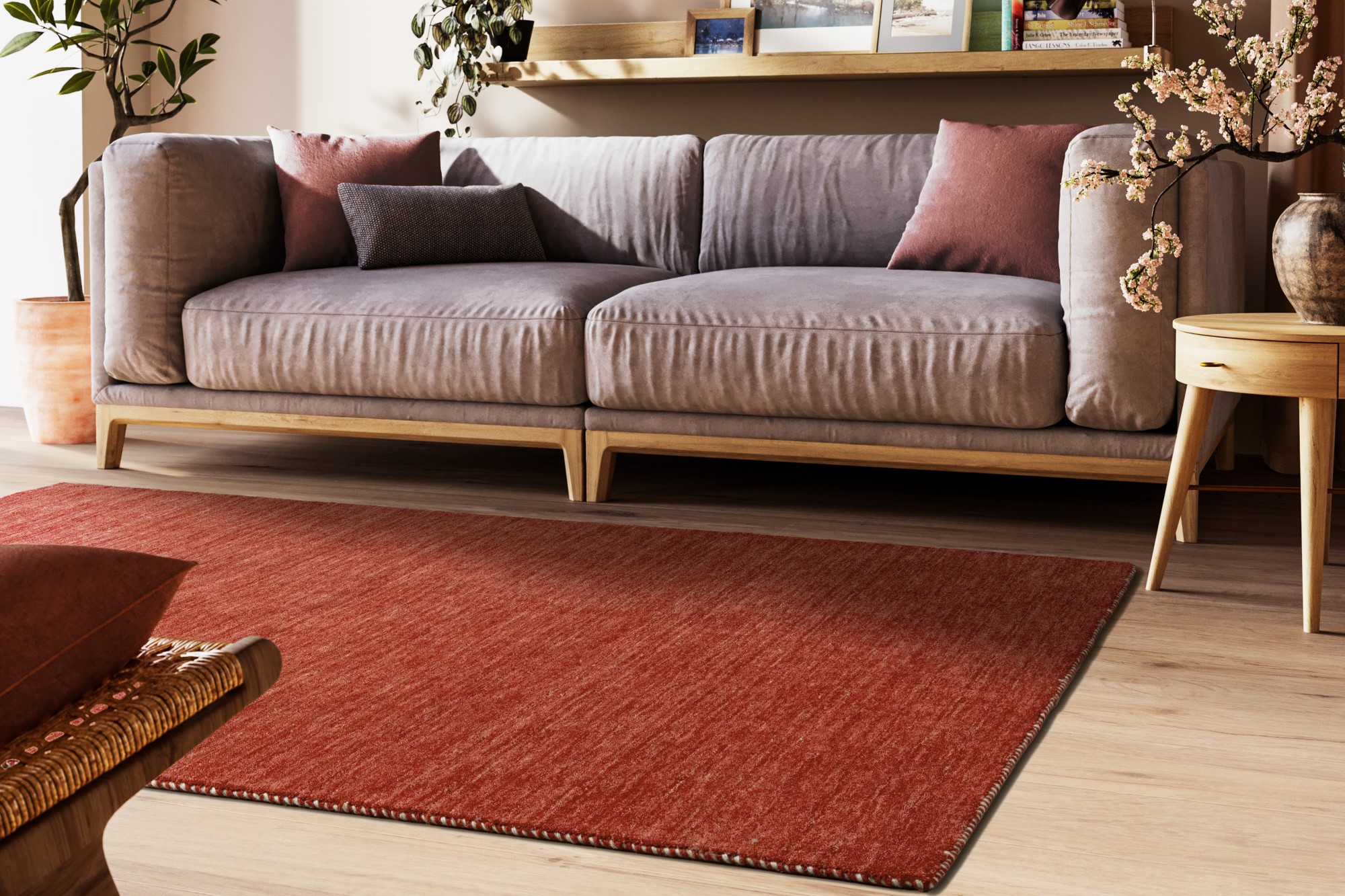 Gabbeh Teppich Nomade Rost 65x135 cm