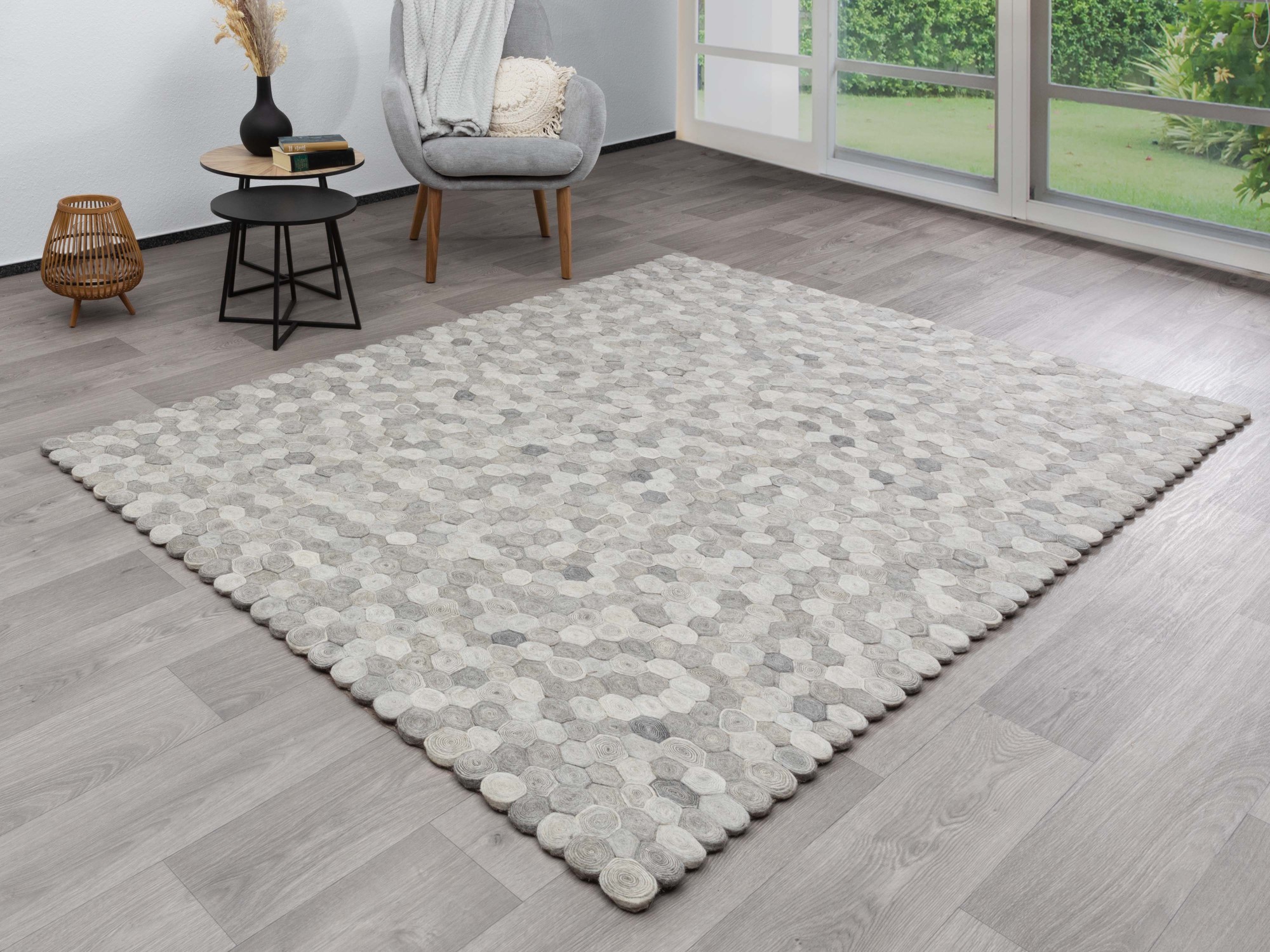 Kurzflor Teppich Multan