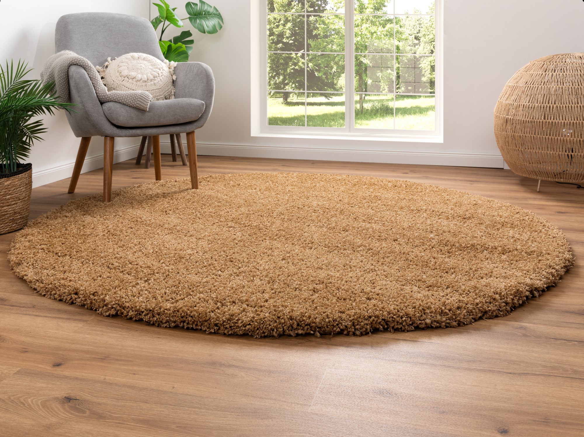 Hochflor Teppich Twilight Rund