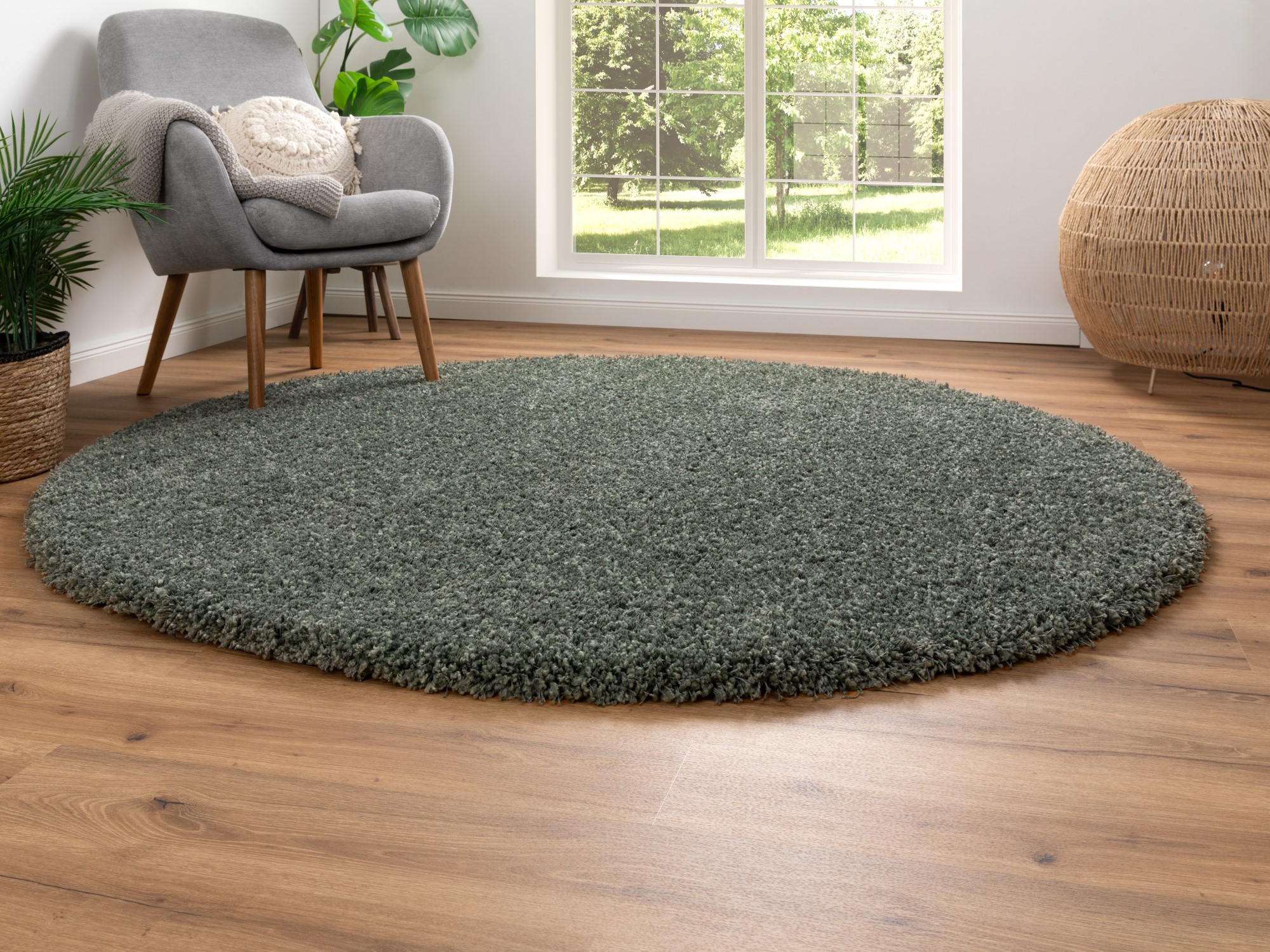 Hochflor Teppich Twilight Rund