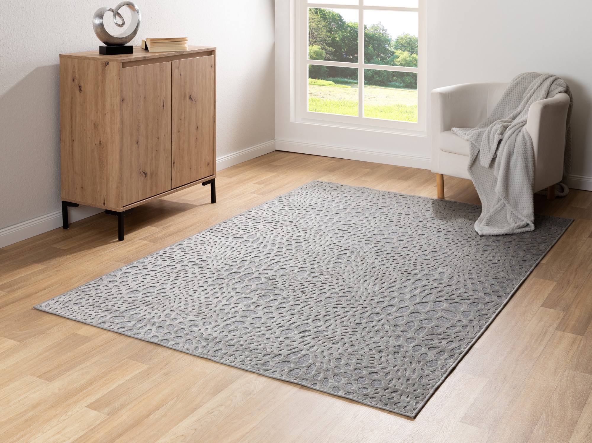 Kurzflor Teppich Imperia - Elefant 160x230