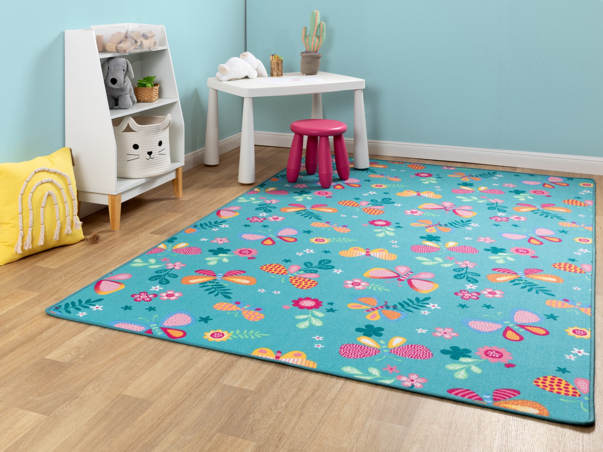 Kinderteppich Sophia Türkis Rechteckig 100x200 cm