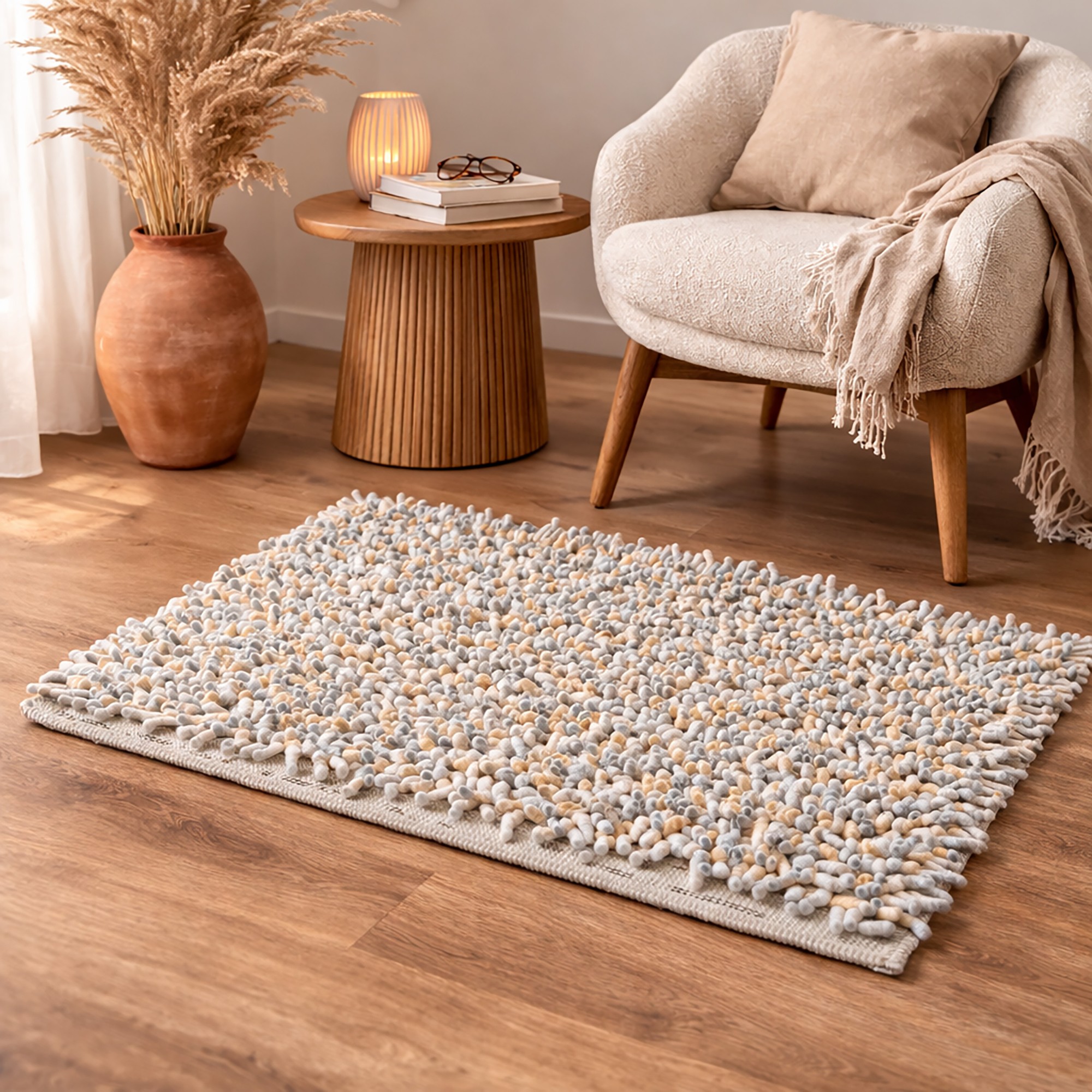 Handweb Teppich Shag Olbia - Wunschmaß