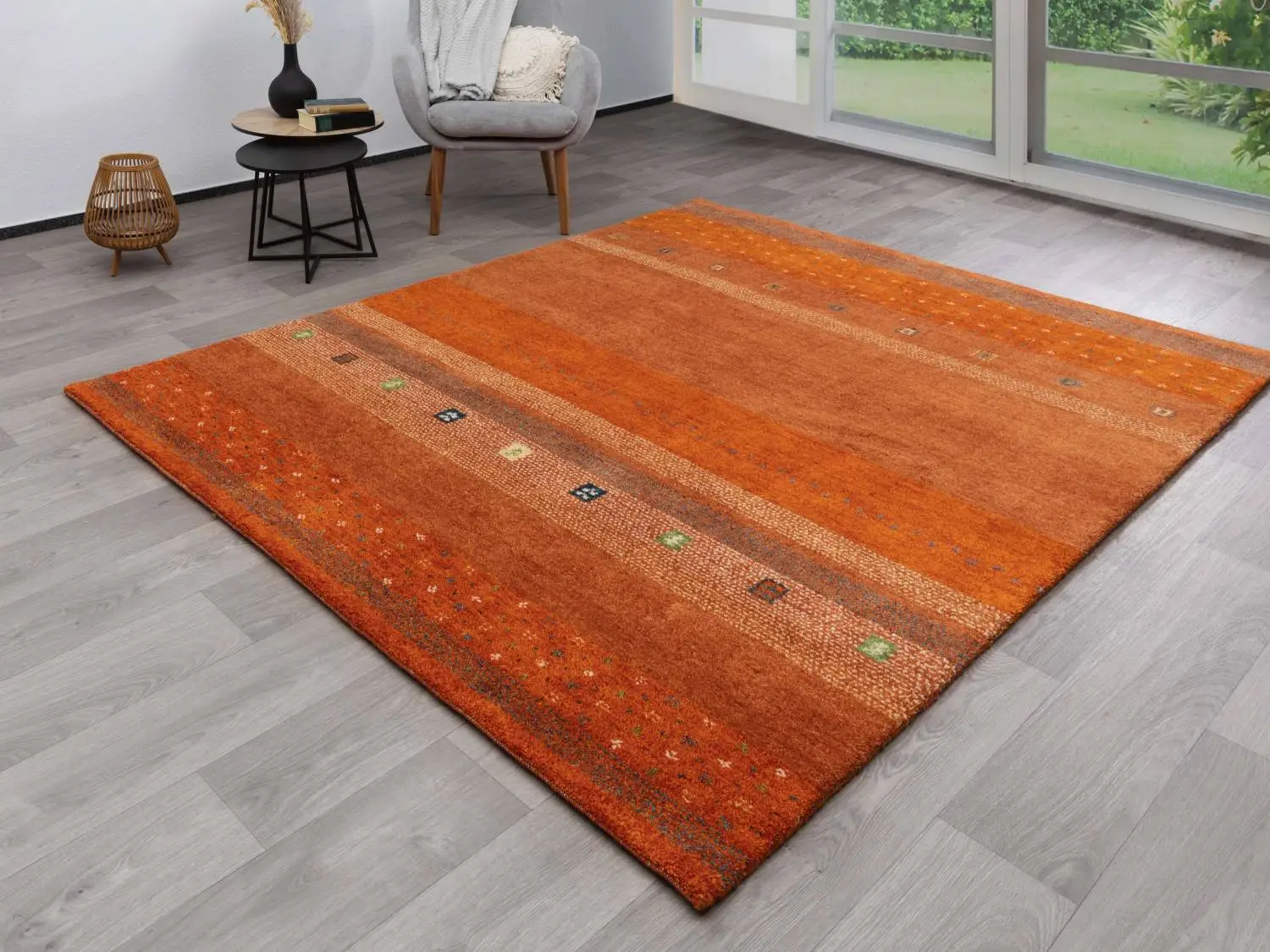 Gabbeh Teppich Moro Terra Rot 40x60 cm Gabbeh Teppich Moro Terra Rot 40x60 cm