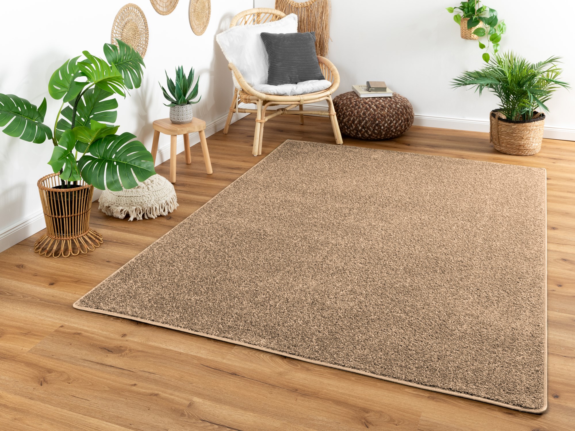 Kurzflor Teppich Cambridge Sand Rechteckig 80x150 cm Kurzflor Teppich Cambridge Sand Rechteckig 80x150 cm