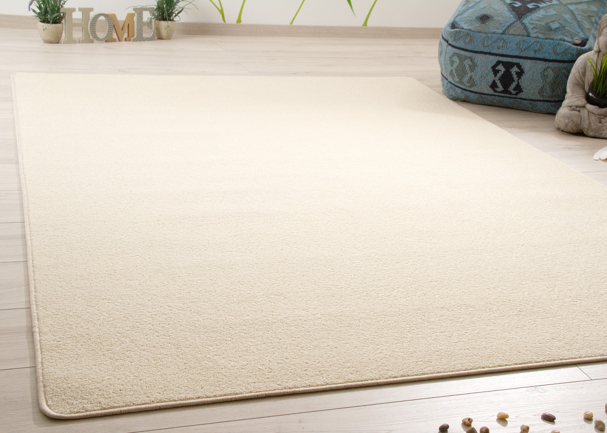 Kurzflor Teppich Cambridge Young Creme 80x150 cm