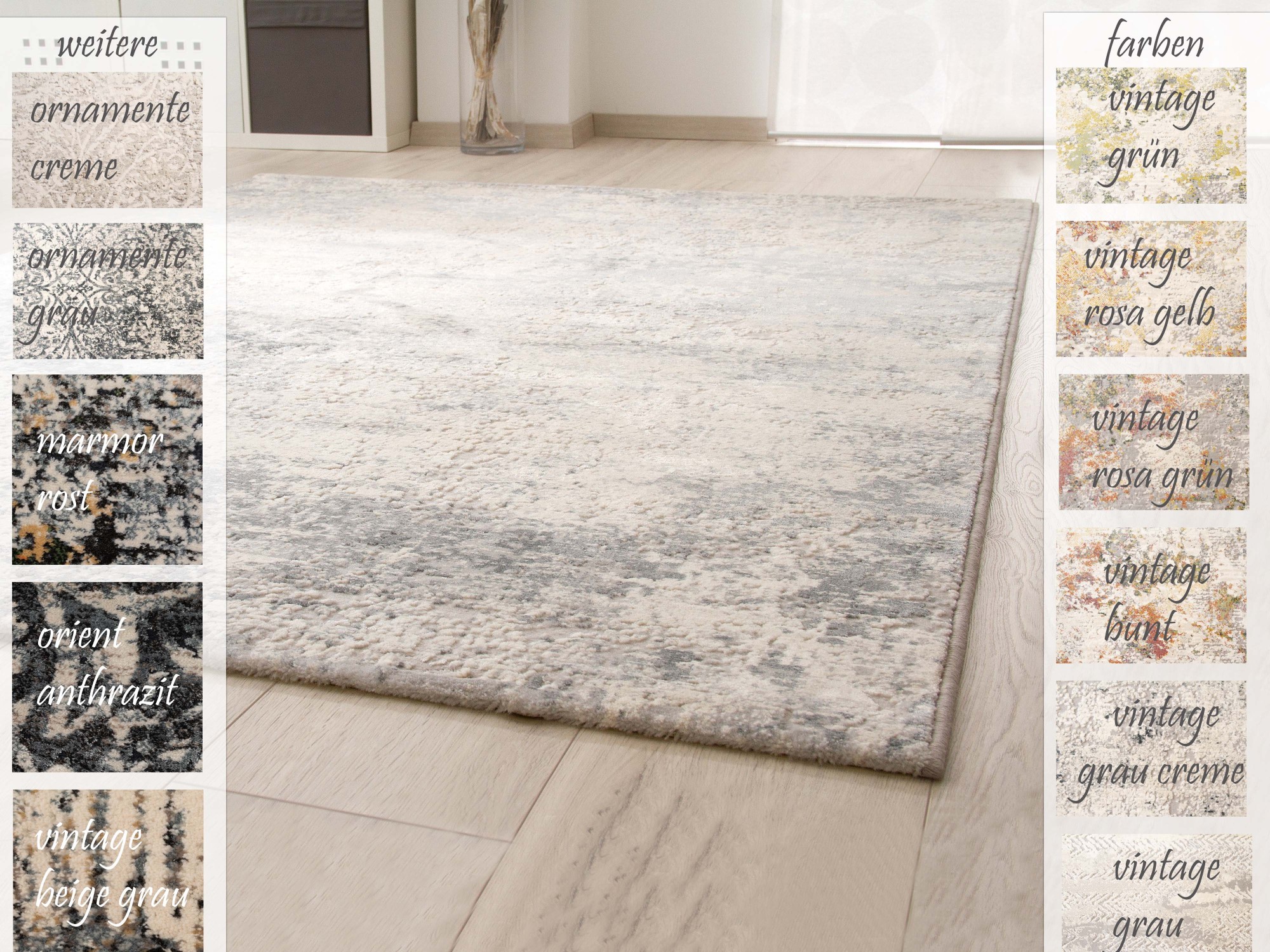 Kurzflor Teppich Structured Shine