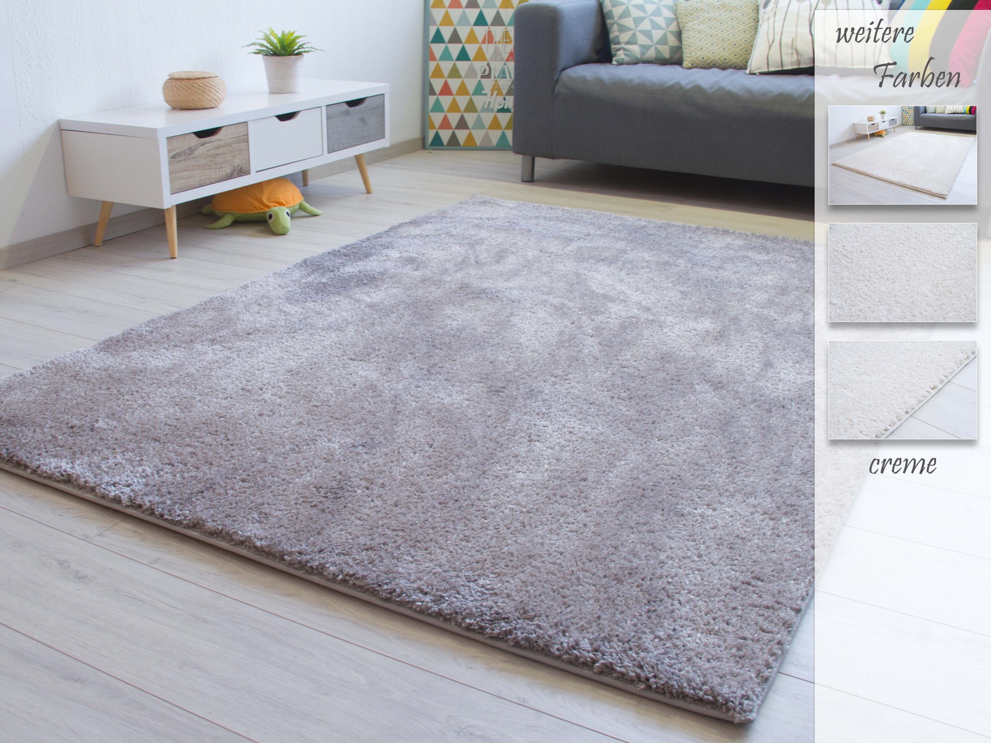 Hochflor Teppich Glossy