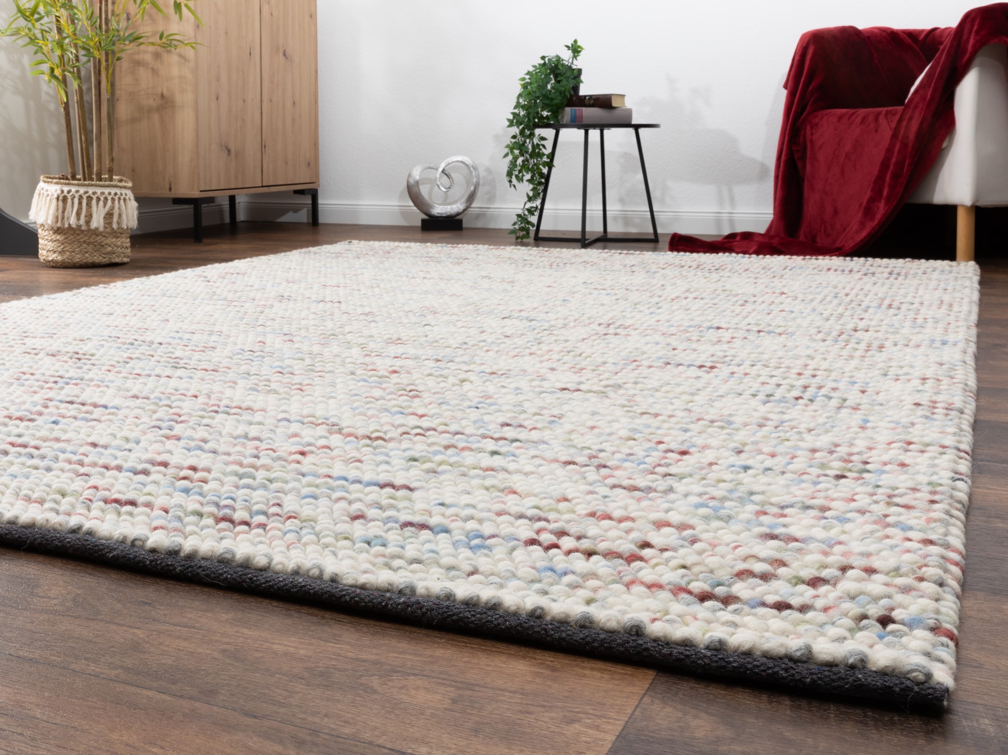 Handweb Teppich Larbach Bunt 140x200 cm Handweb Teppich Larbach Bunt 140x200 cm