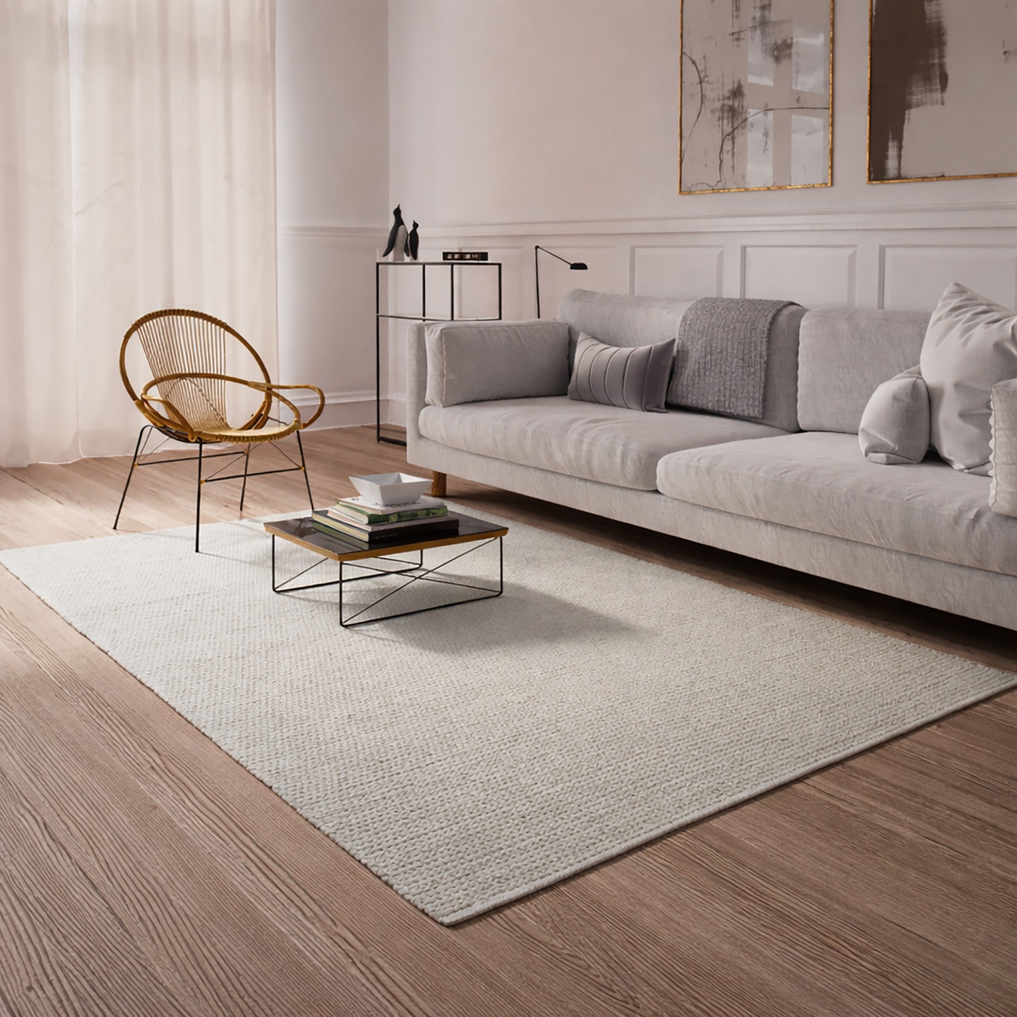 Handweb Teppich Uni Olbia - Wunschmaß