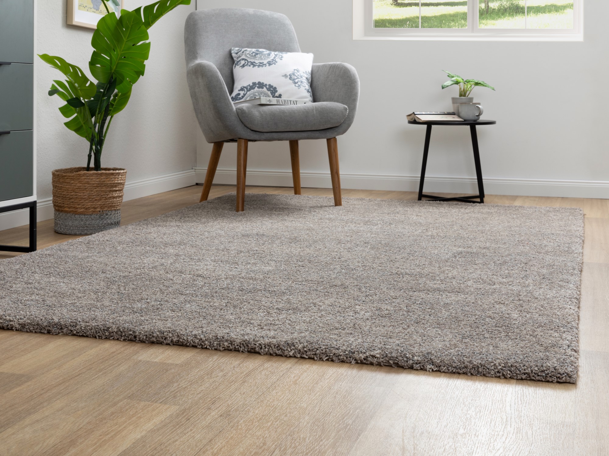 Kurzflor Teppich Contemporary Comfort - Meliert Taupe Meliert 67x140 cm