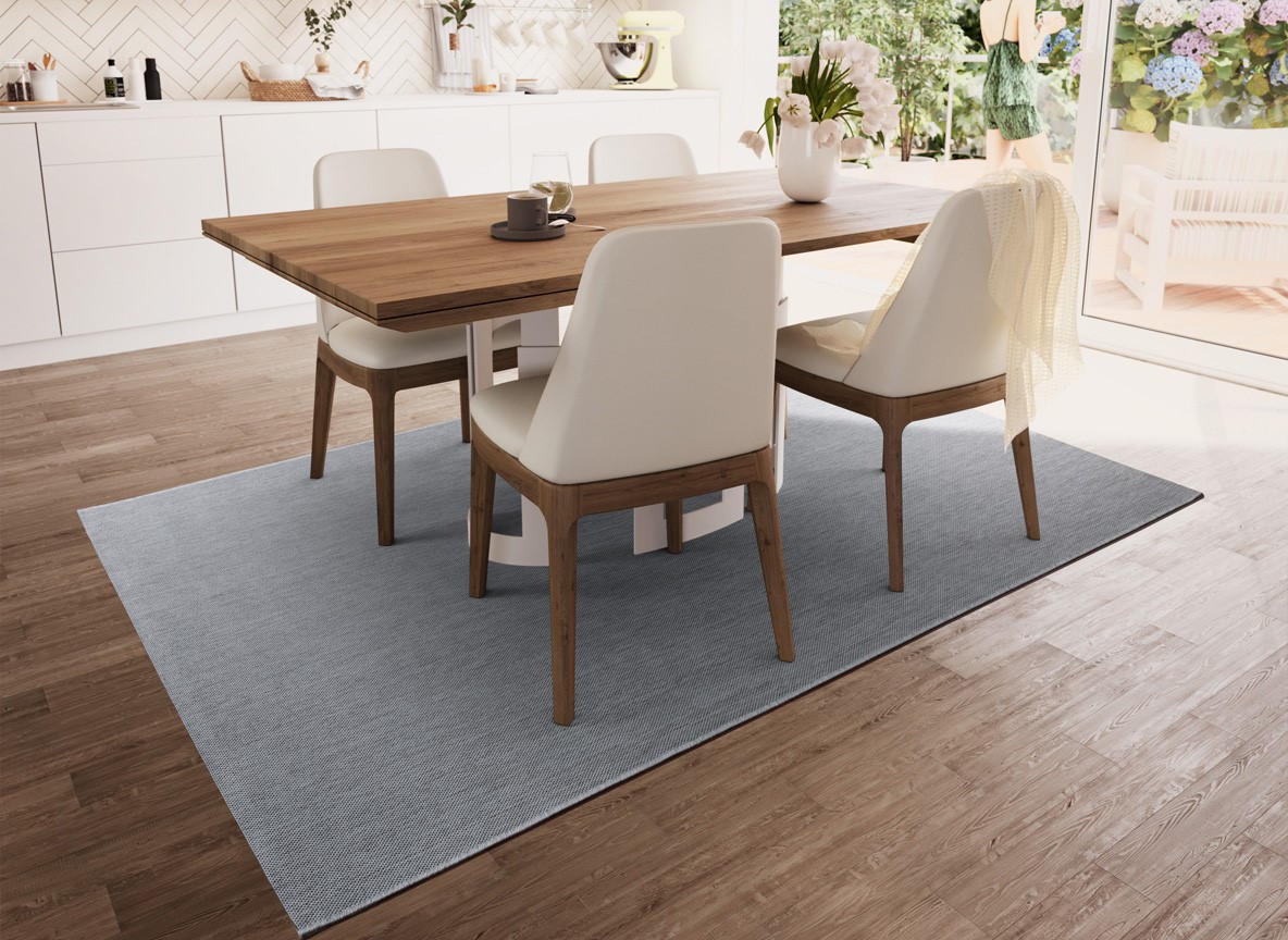 In- und Outdoorteppich Gotland Silber 80x150 cm