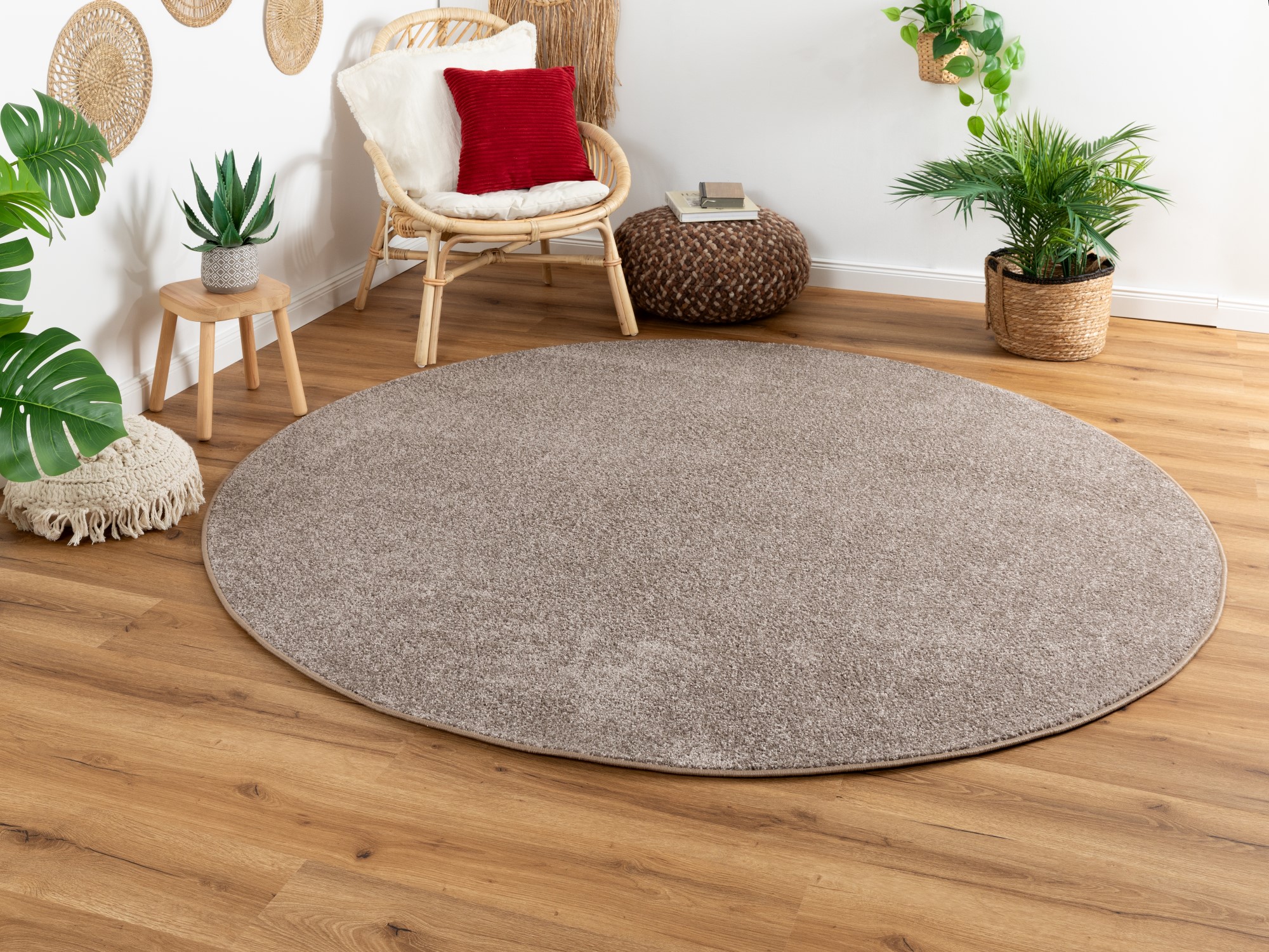 Kurzflor Teppich Cambridge -Rund