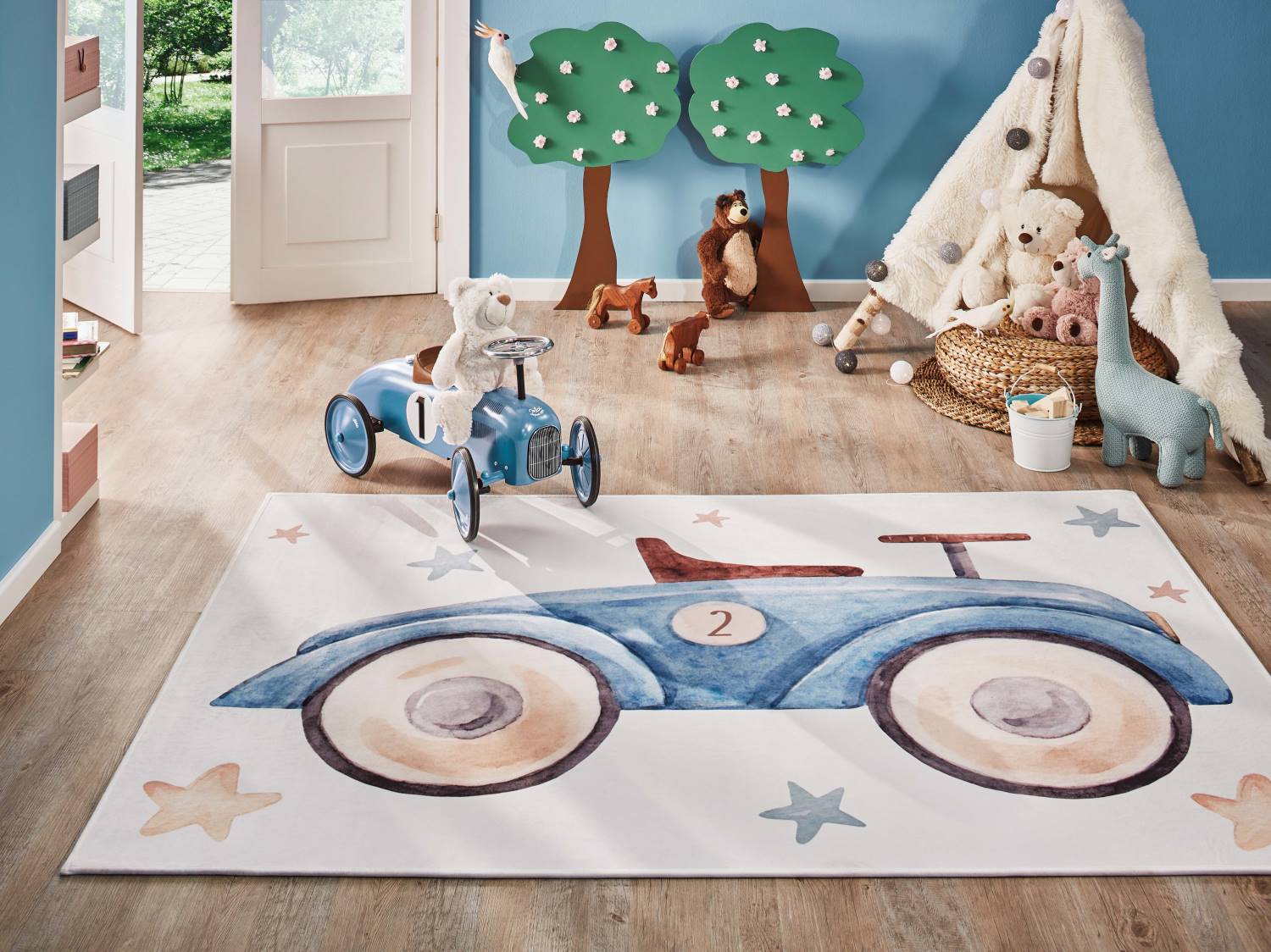 Kinder Krabbelteppiche und Matten mit Auto Track Design für Jungen  Schlafzimmer 120x160cm
