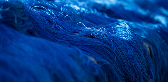 Teppichgarn blau