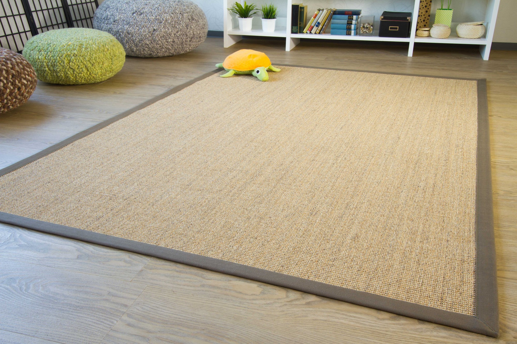 Sisal Teppich Brazil - Bordürenteppich fünf Farben und Bordüren aus 100% Sisal - Bild 8 von 11