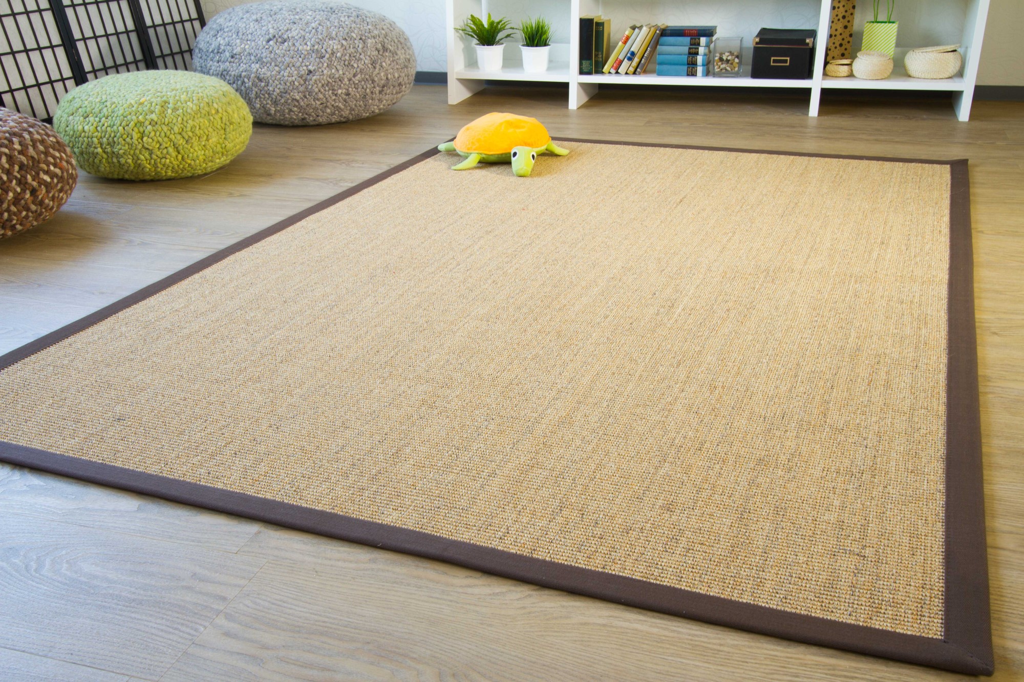 Sisal Teppich Brazil - Bordürenteppich fünf Farben und Bordüren aus 100% Sisal - Bild 6 von 11